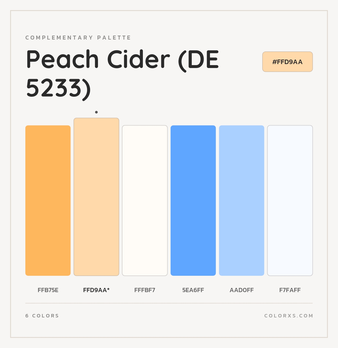 Peach Cider (DE 5233) - Complementary Color Palette