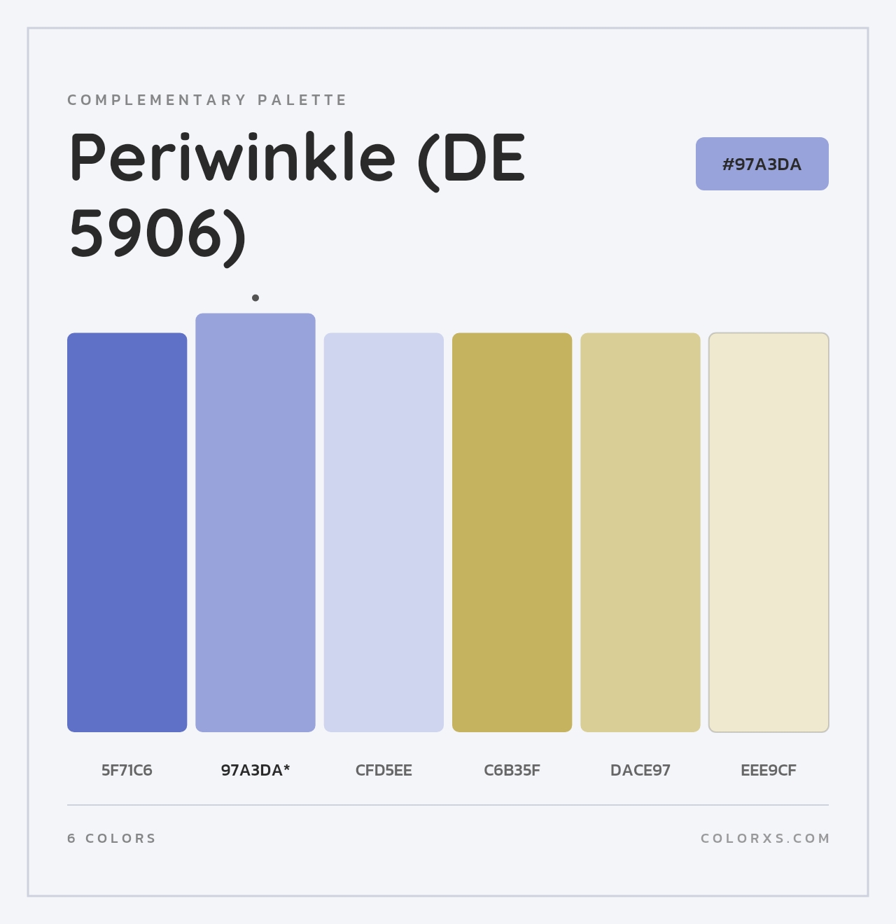 Periwinkle (DE 5906) - Complementary Color Palette