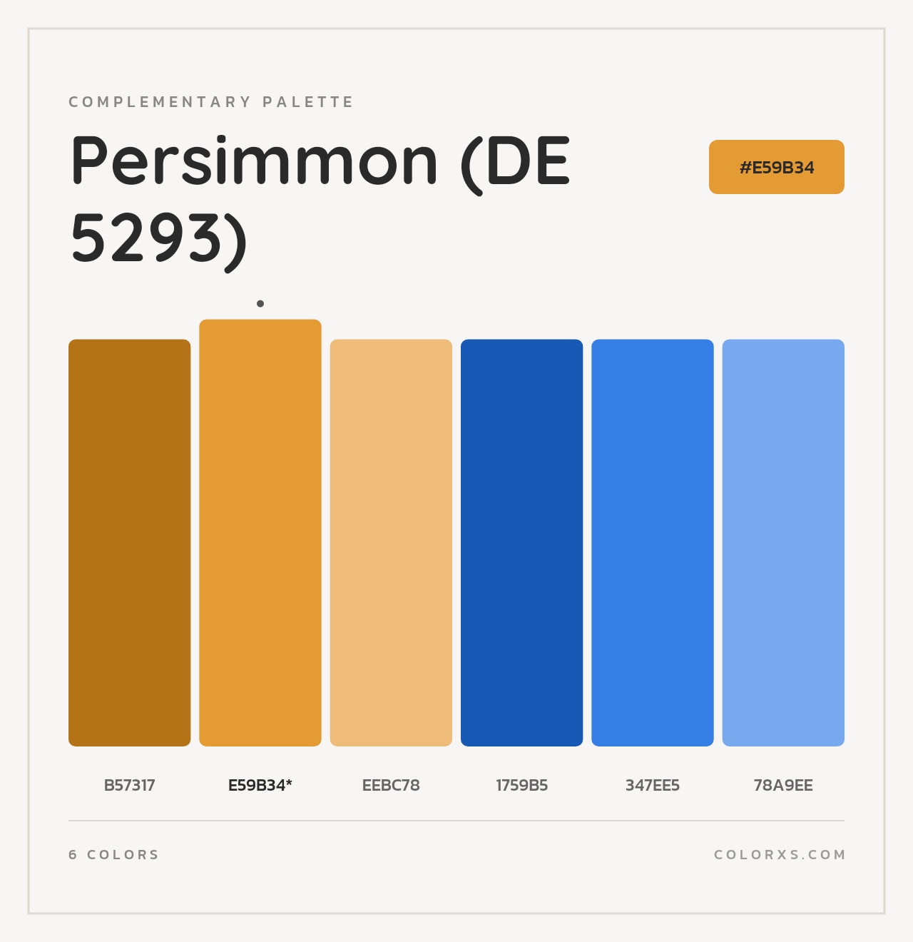Persimmon (DE 5293) - Complementary Color Palette