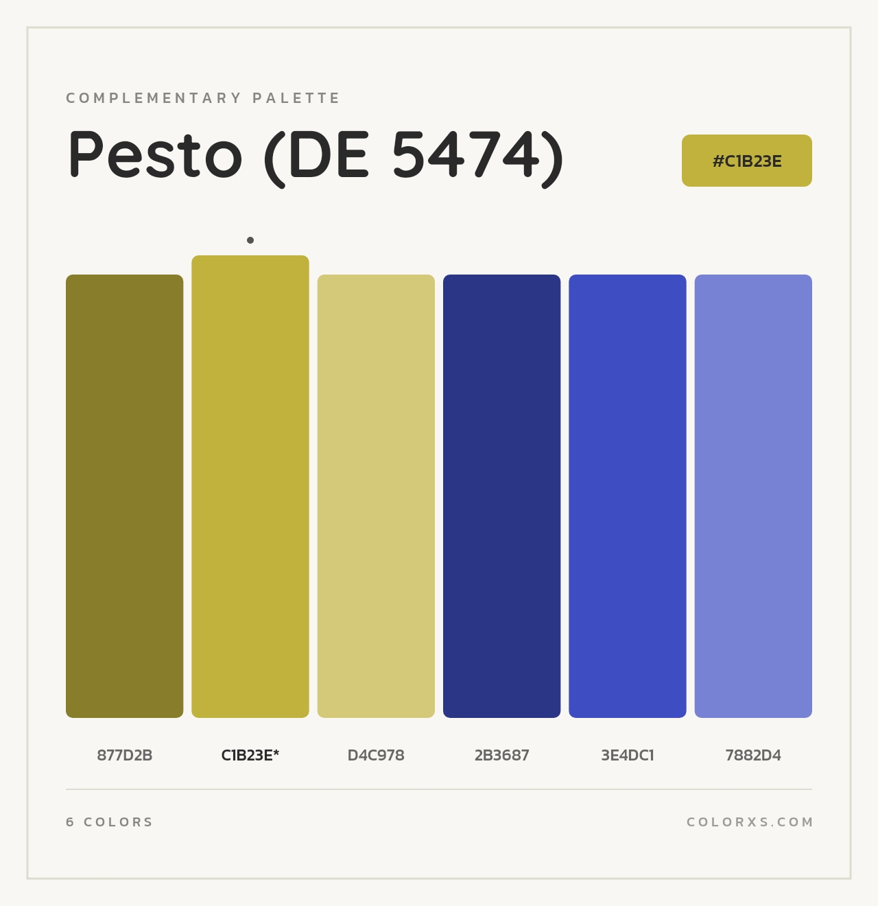 Pesto (DE 5474) - Complementary Color Palette