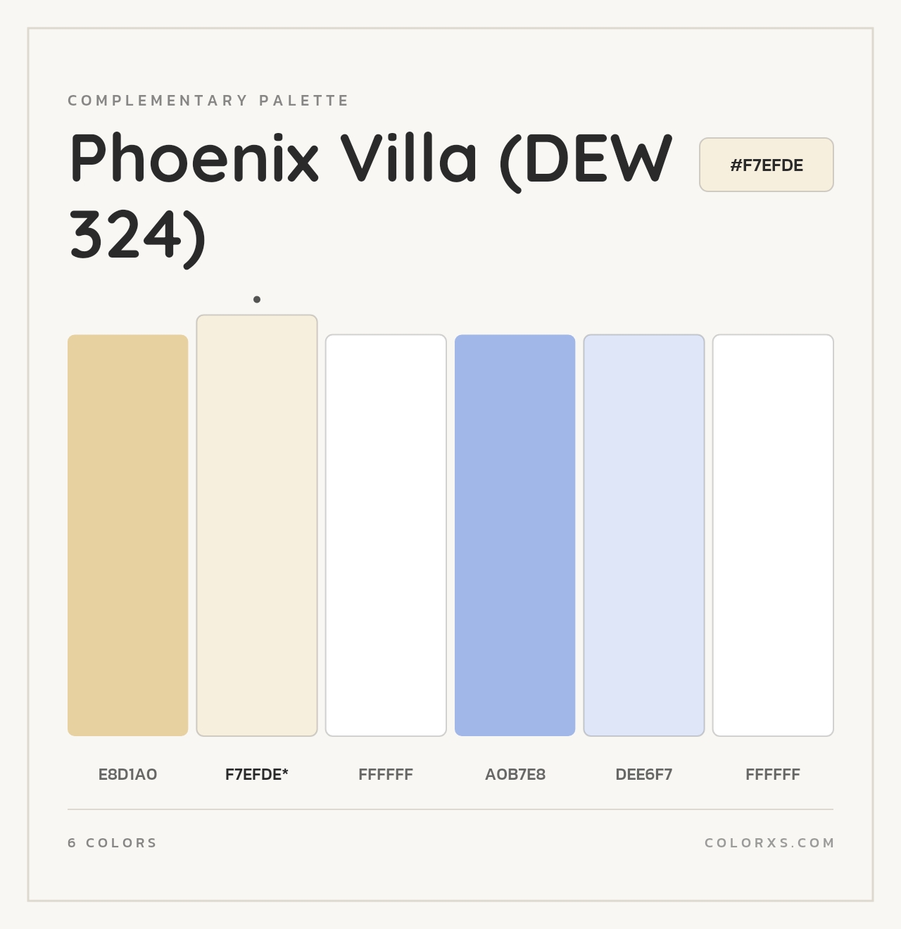 Phoenix Villa (DEW 324) - Complementary Color Palette
