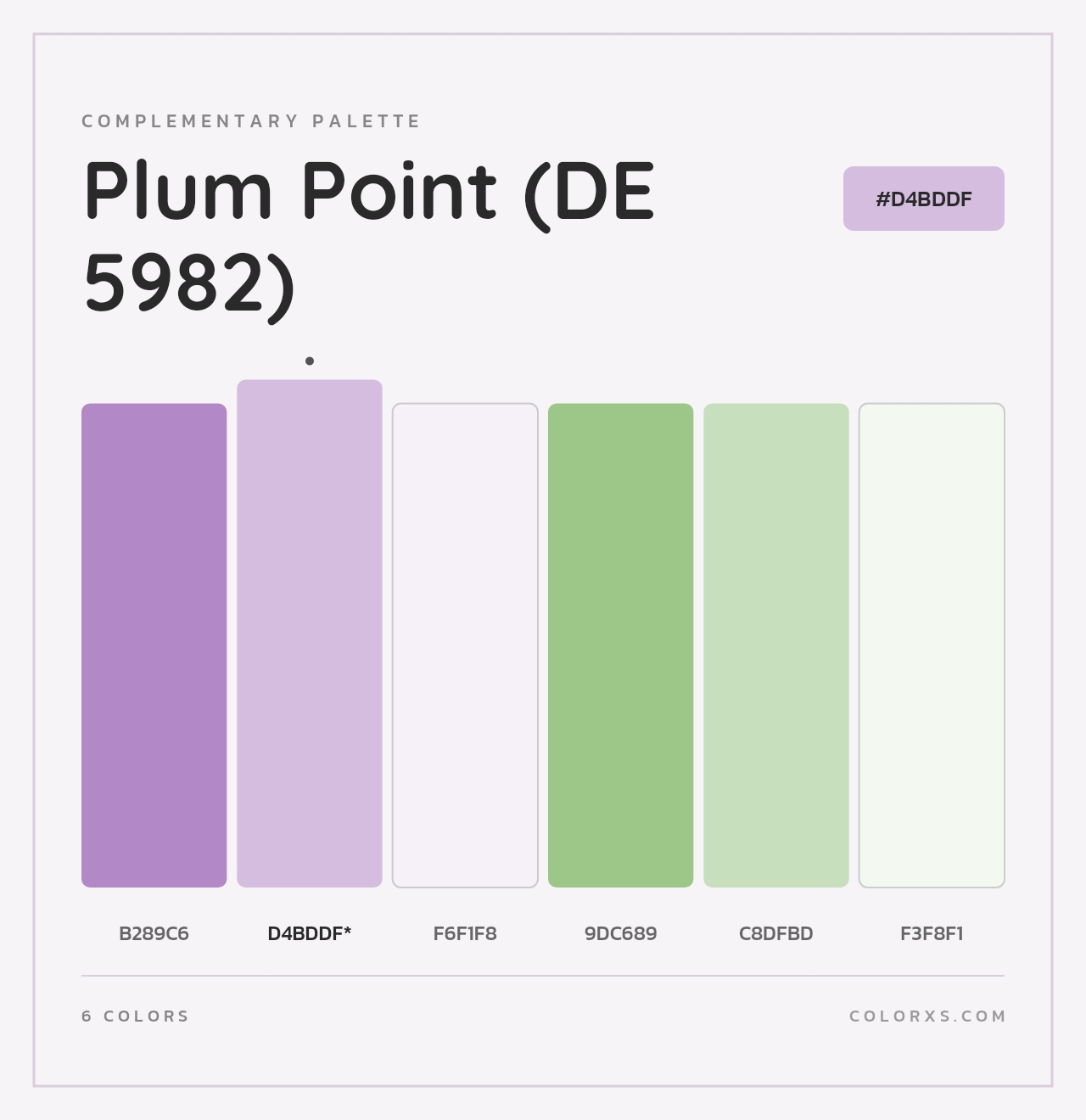 Plum Point (DE 5982) - Complementary Color Palette