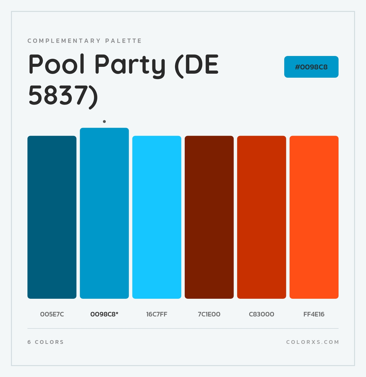 Pool Party (DE 5837) - Complementary Color Palette