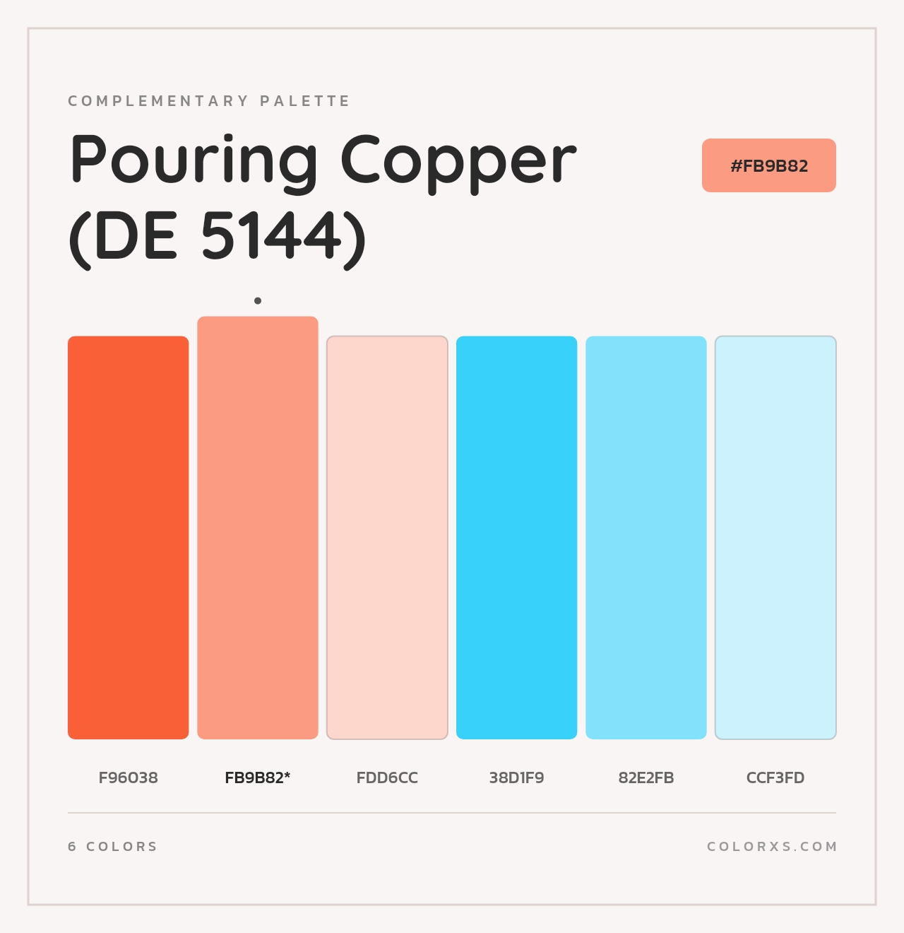 Pouring Copper (DE 5144) - Complementary Color Palette