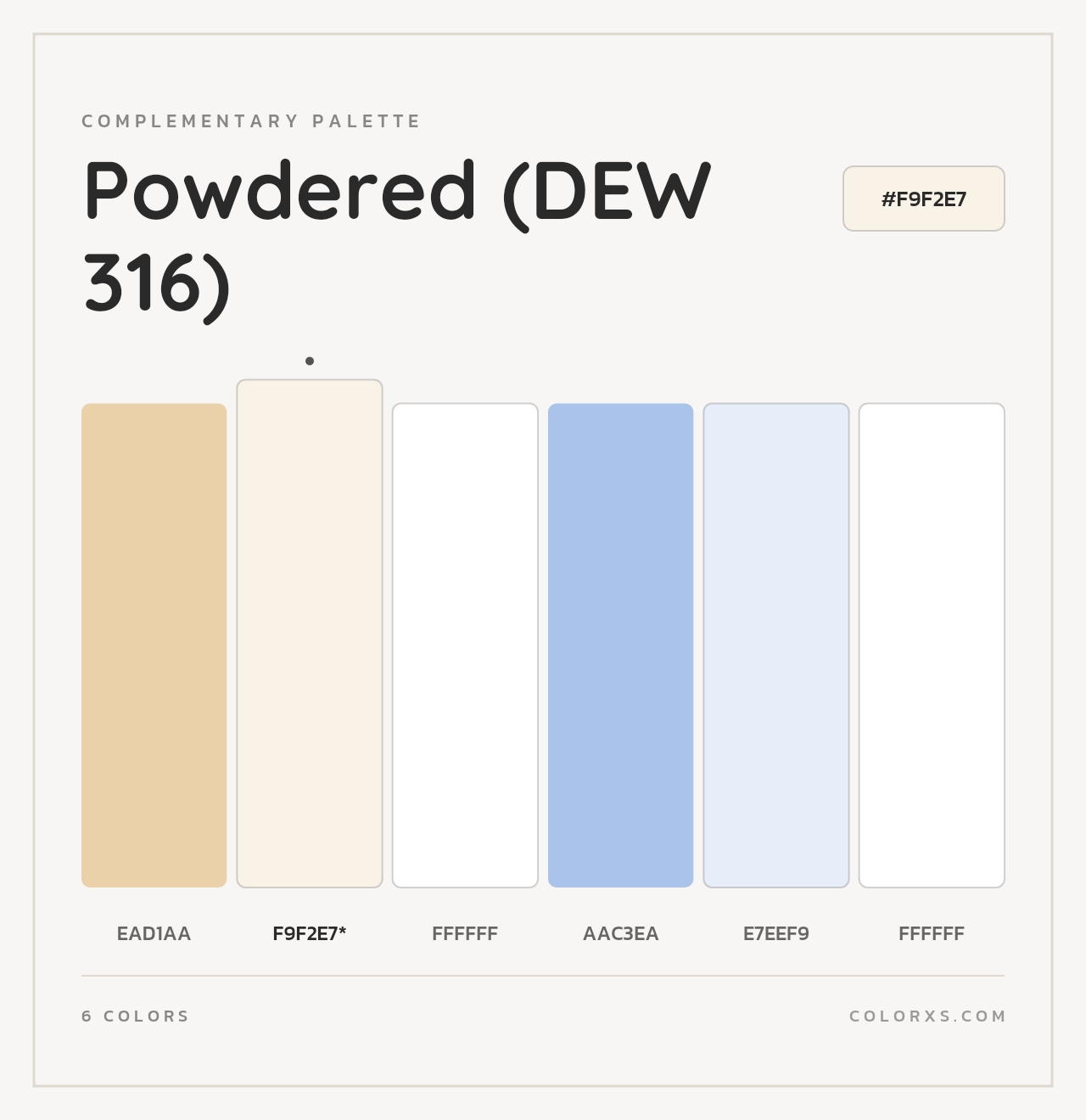 Powdered (DEW 316) - Complementary Color Palette