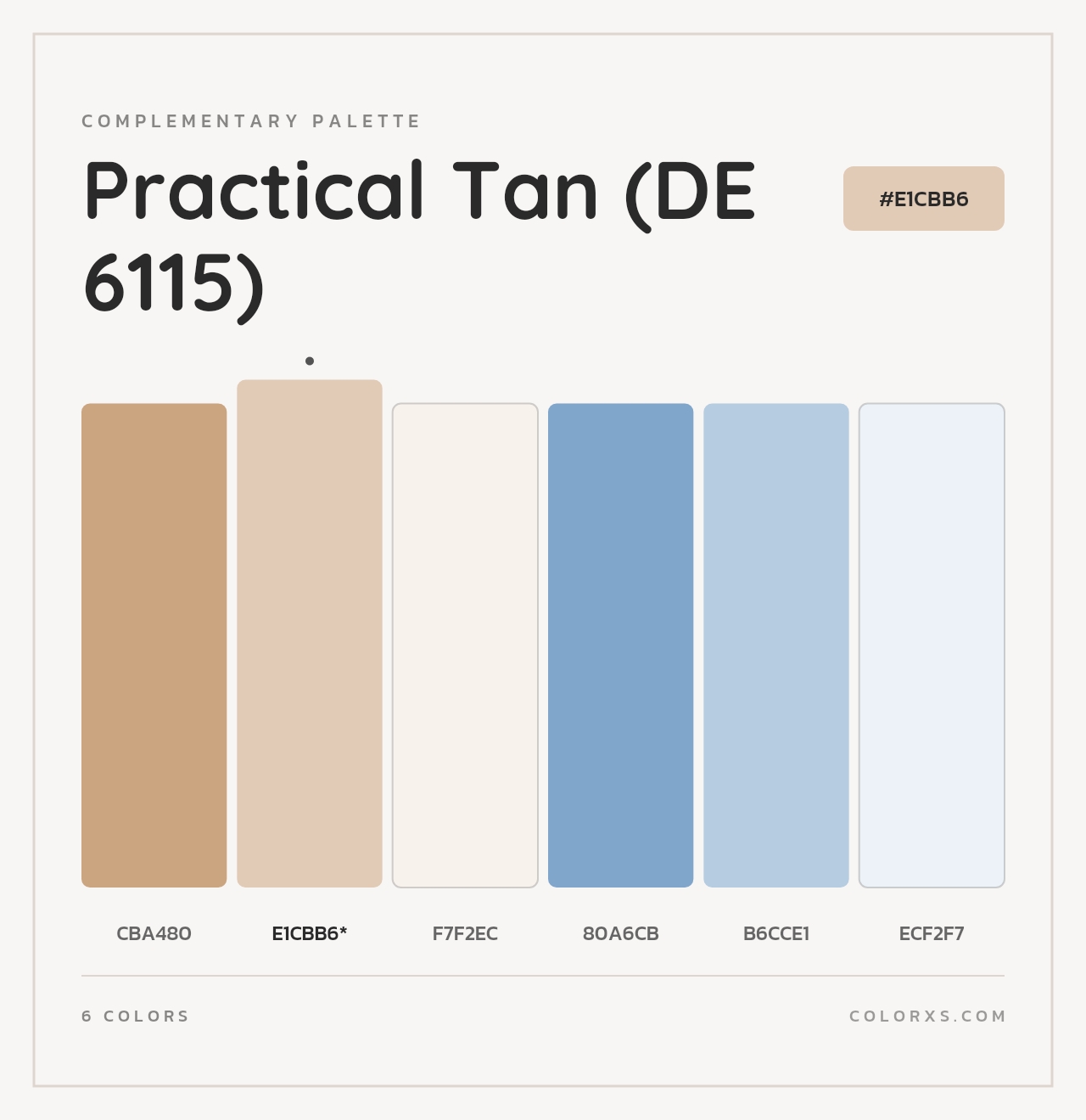 Practical Tan (DE 6115) - Complementary Color Palette
