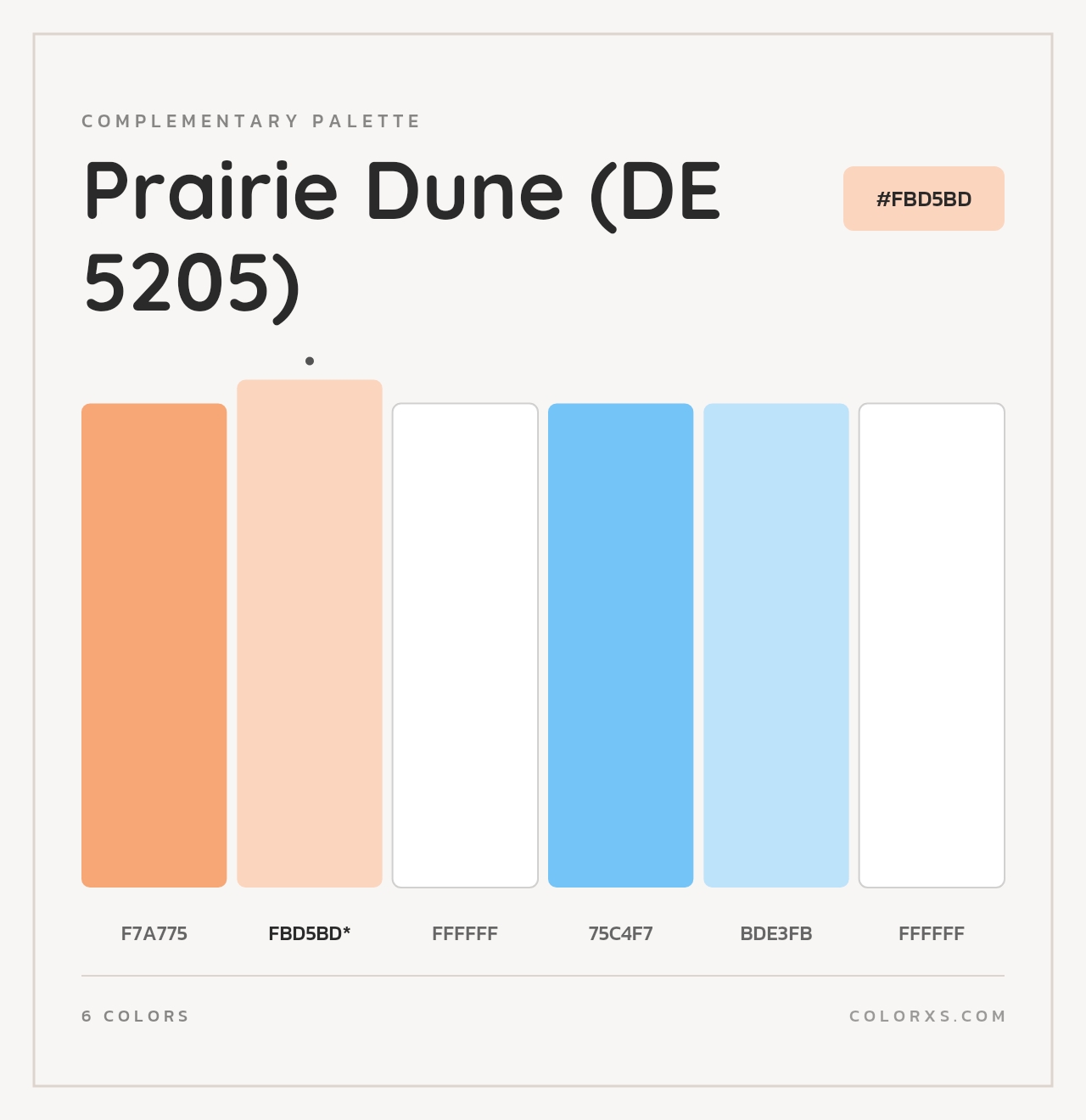Prairie Dune (DE 5205) - Complementary Color Palette