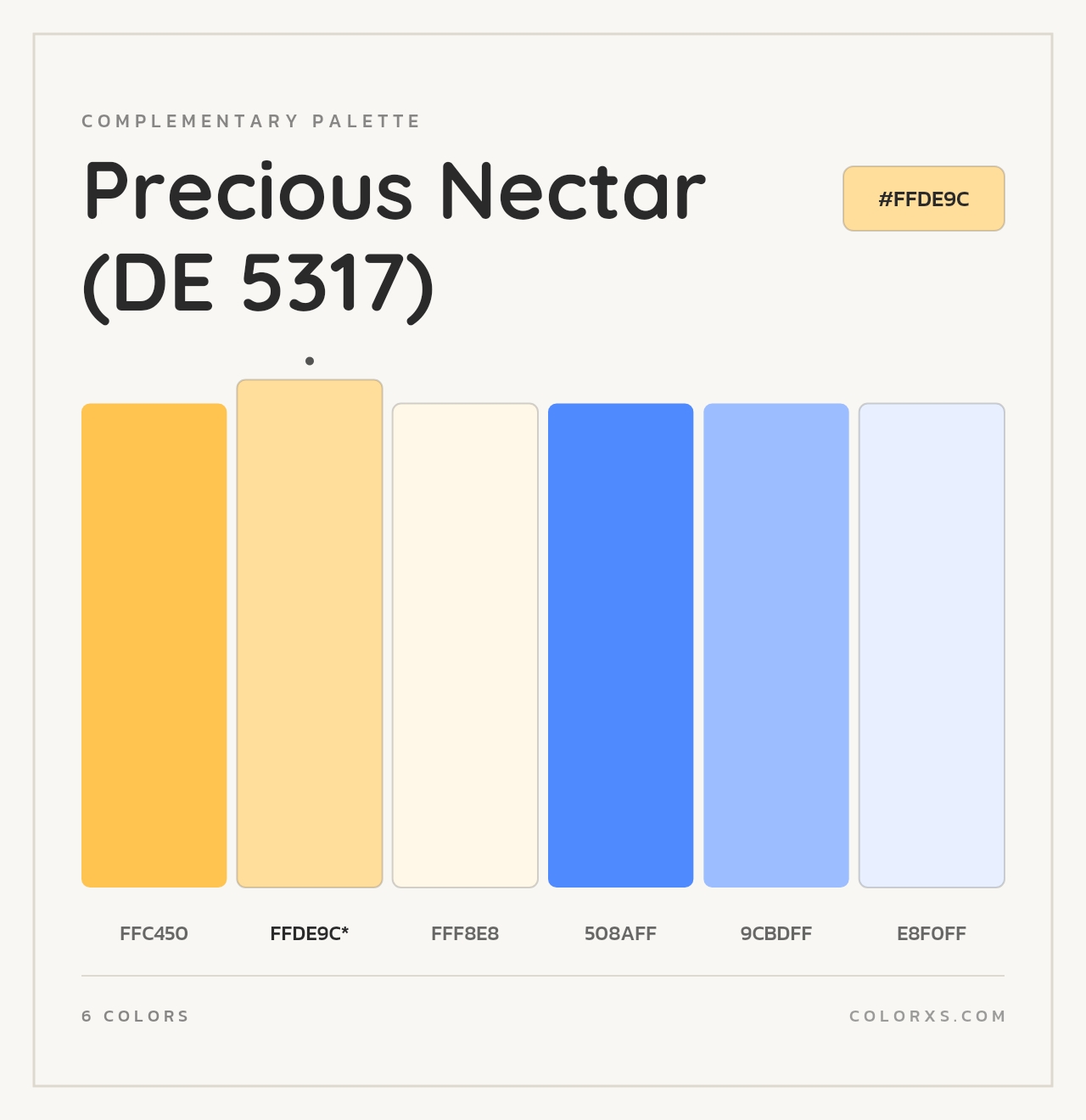 Precious Nectar (DE 5317) - Complementary Color Palette