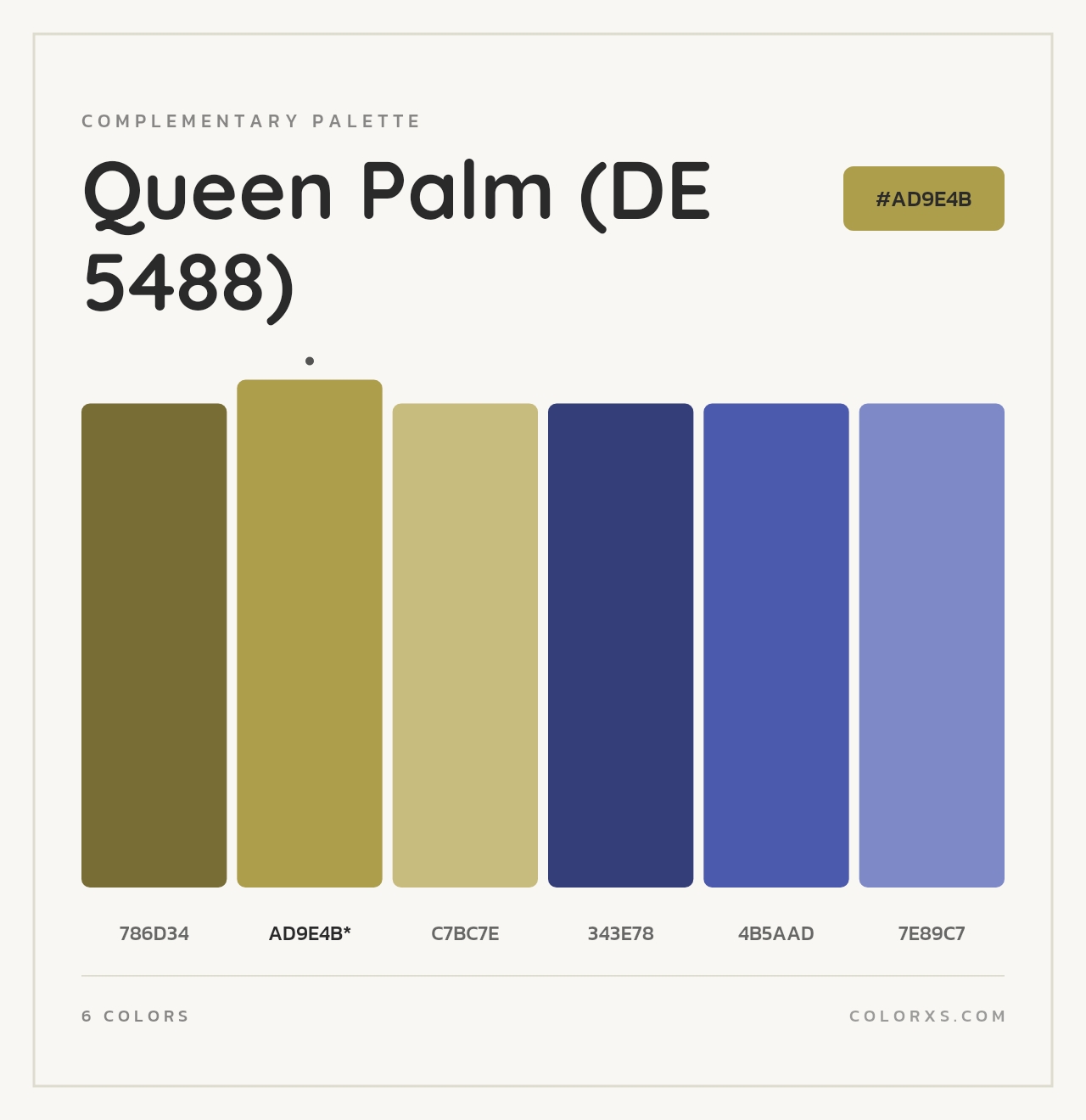 Queen Palm (DE 5488) - Complementary Color Palette