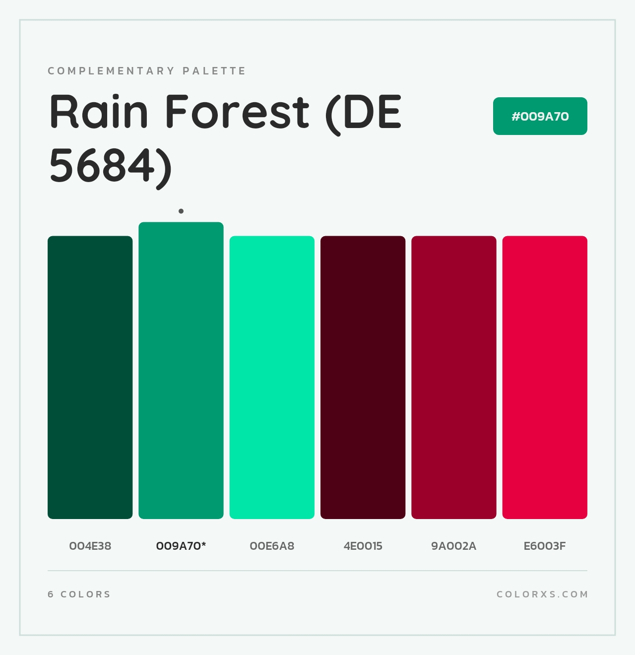 Rain Forest (DE 5684) - Complementary Color Palette