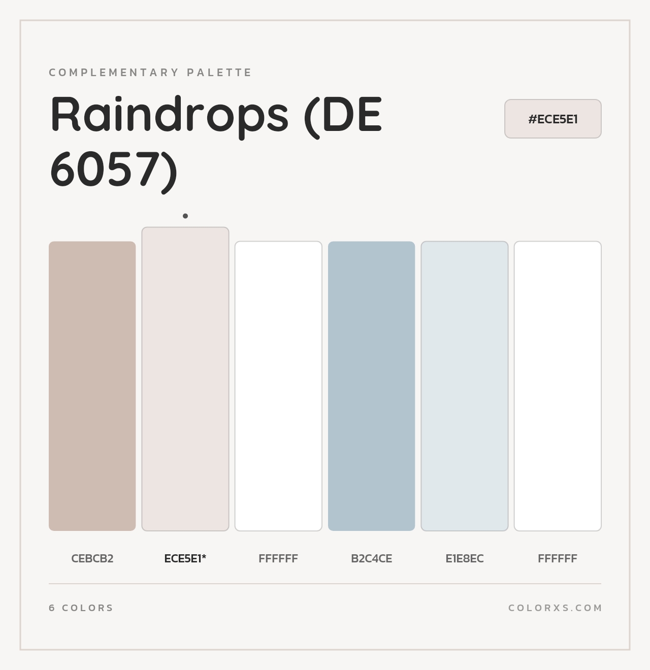 Raindrops (DE 6057) - Complementary Color Palette