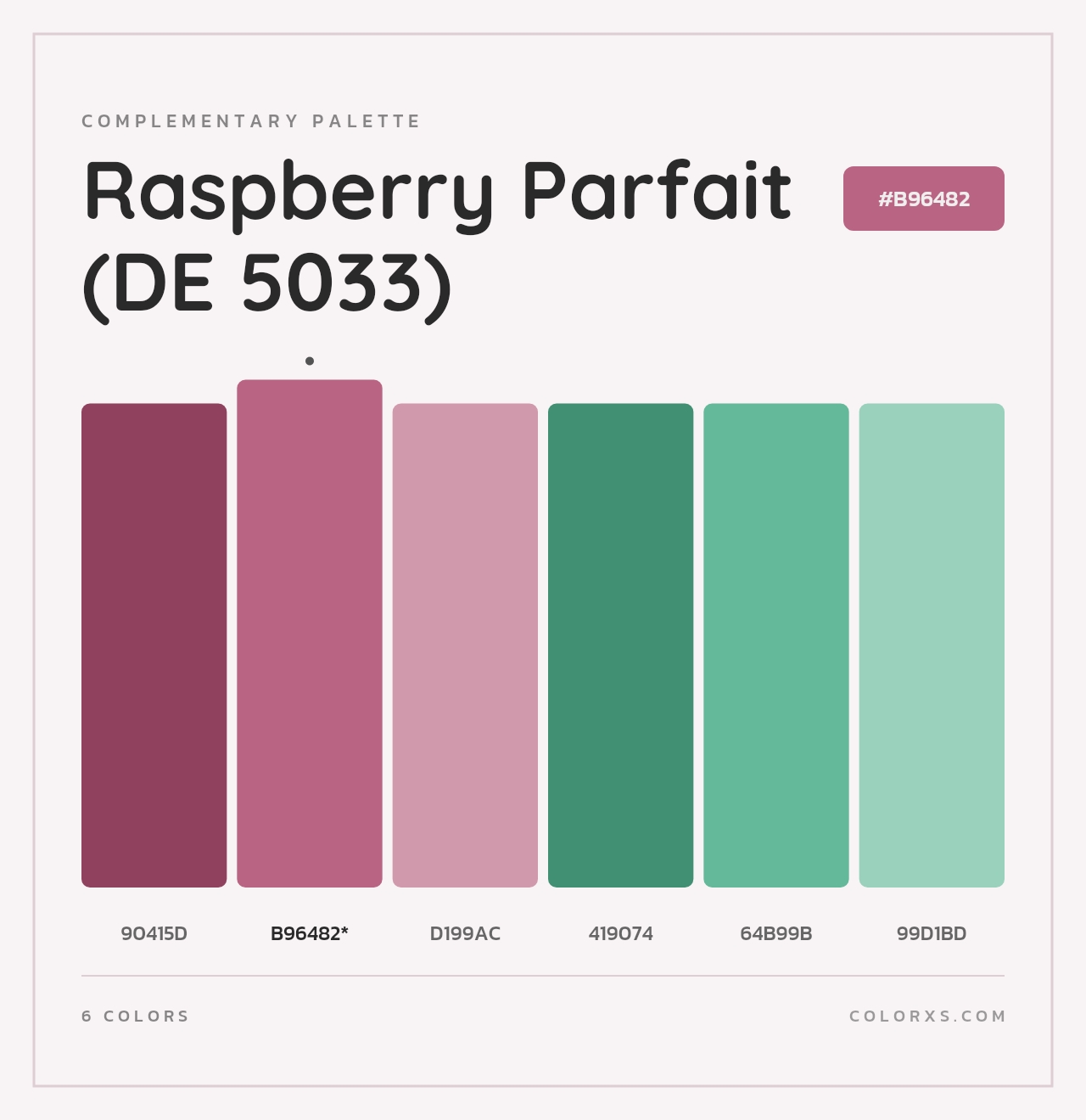 Raspberry Parfait (DE 5033) - Complementary Color Palette