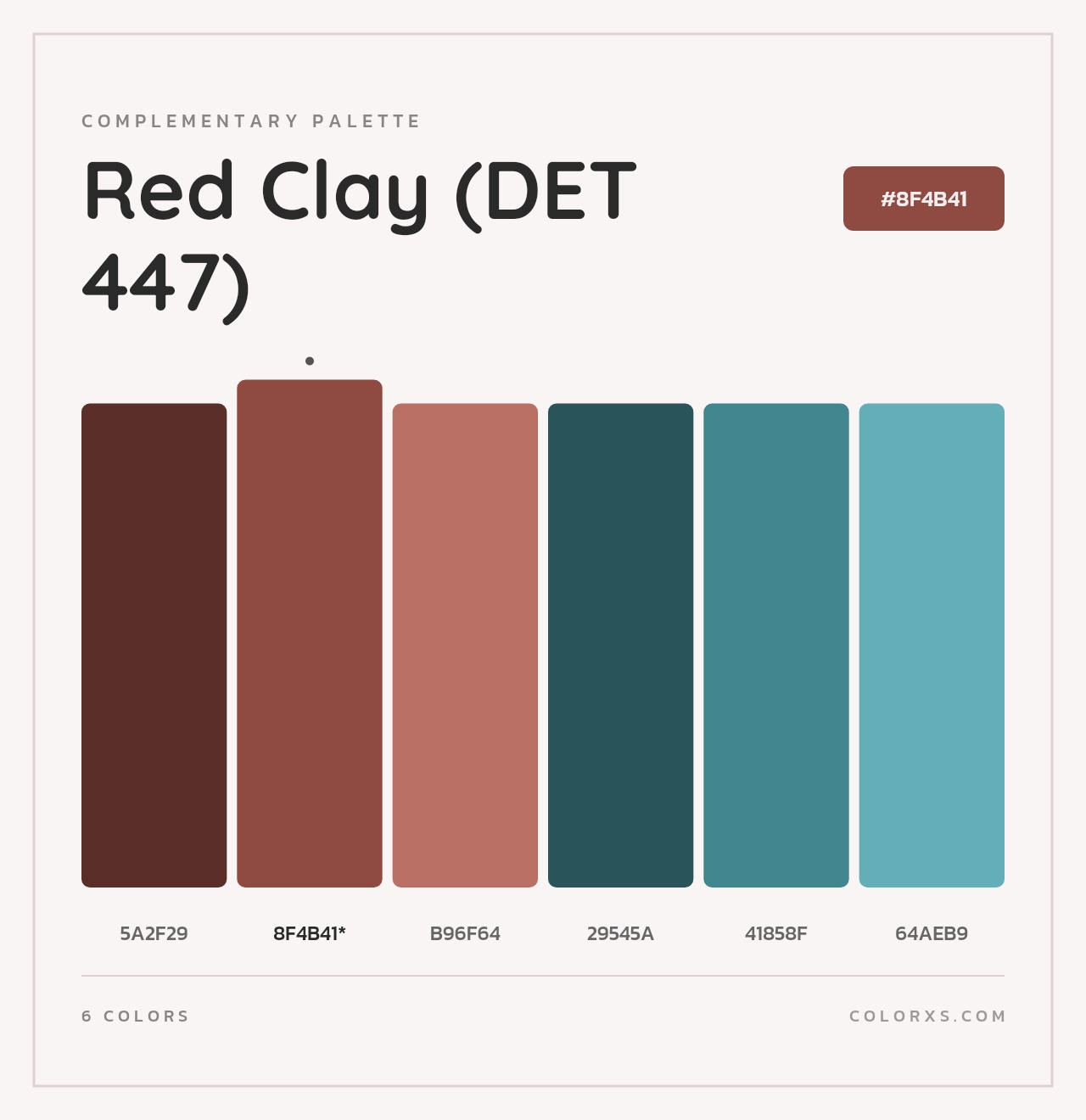 Red Clay (DET 447) - Complementary Color Palette