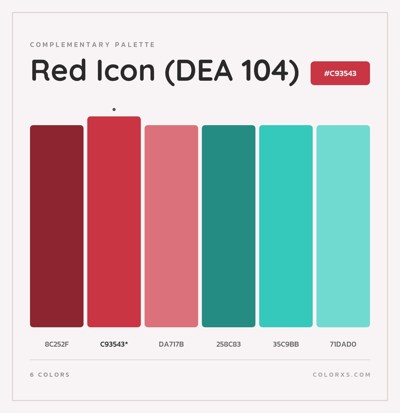 Red Icon (DEA 104) - Complementary Color Palette