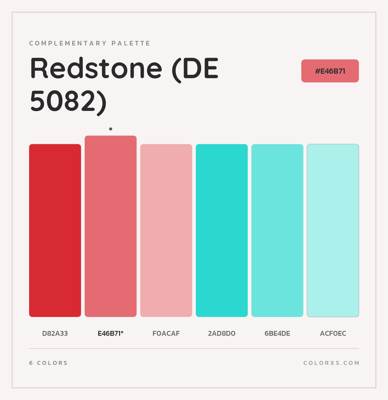 Redstone (DE 5082) - Complementary Color Palette