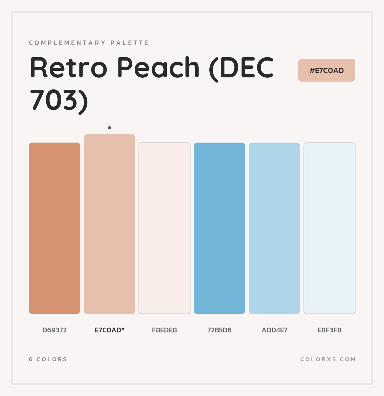 Retro Peach (DEC 703) - Complementary Color Palette