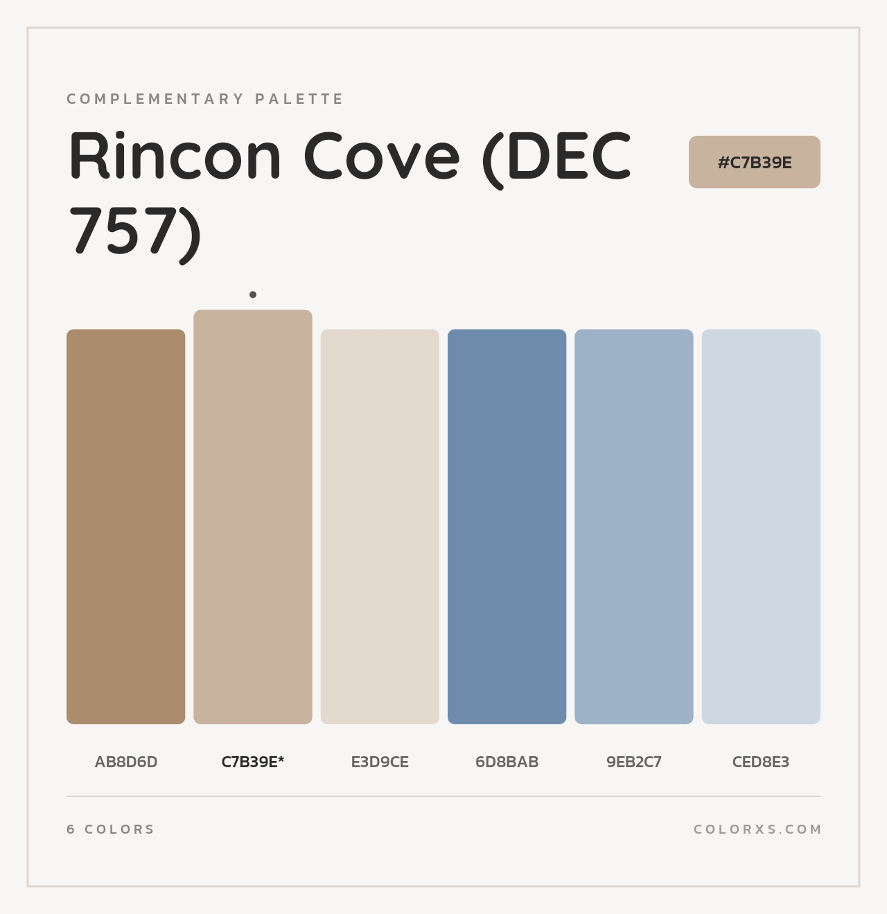 Rincon Cove (DEC 757) - Complementary Color Palette