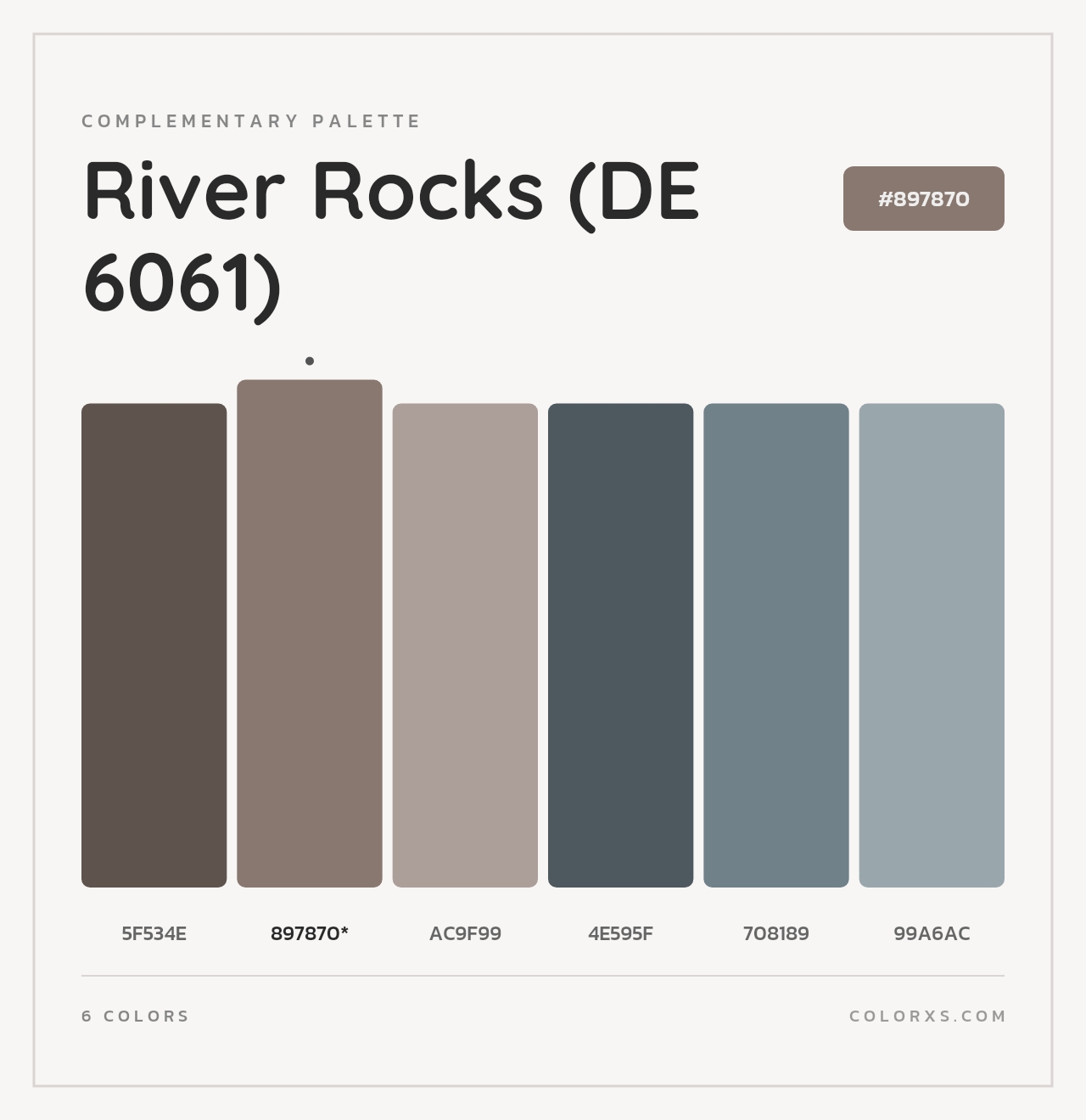 River Rocks (DE 6061) - Complementary Color Palette