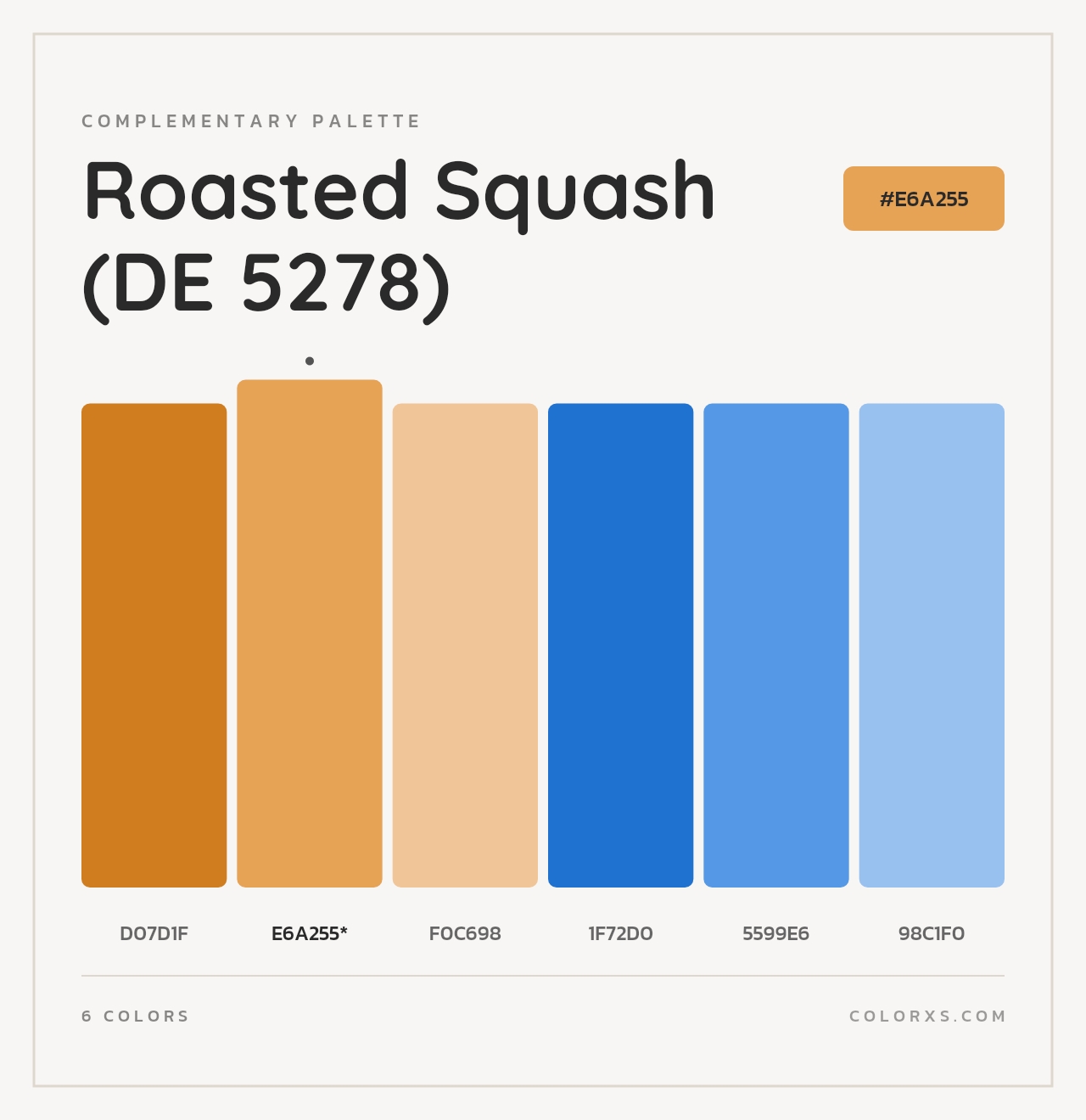 Roasted Squash (DE 5278) - Complementary Color Palette