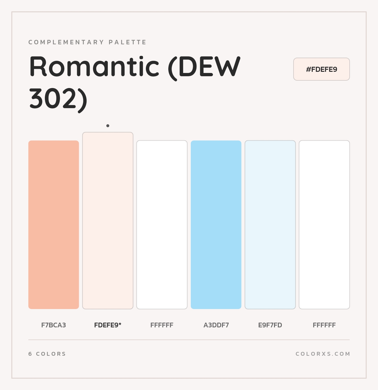Romantic (DEW 302) - Complementary Color Palette