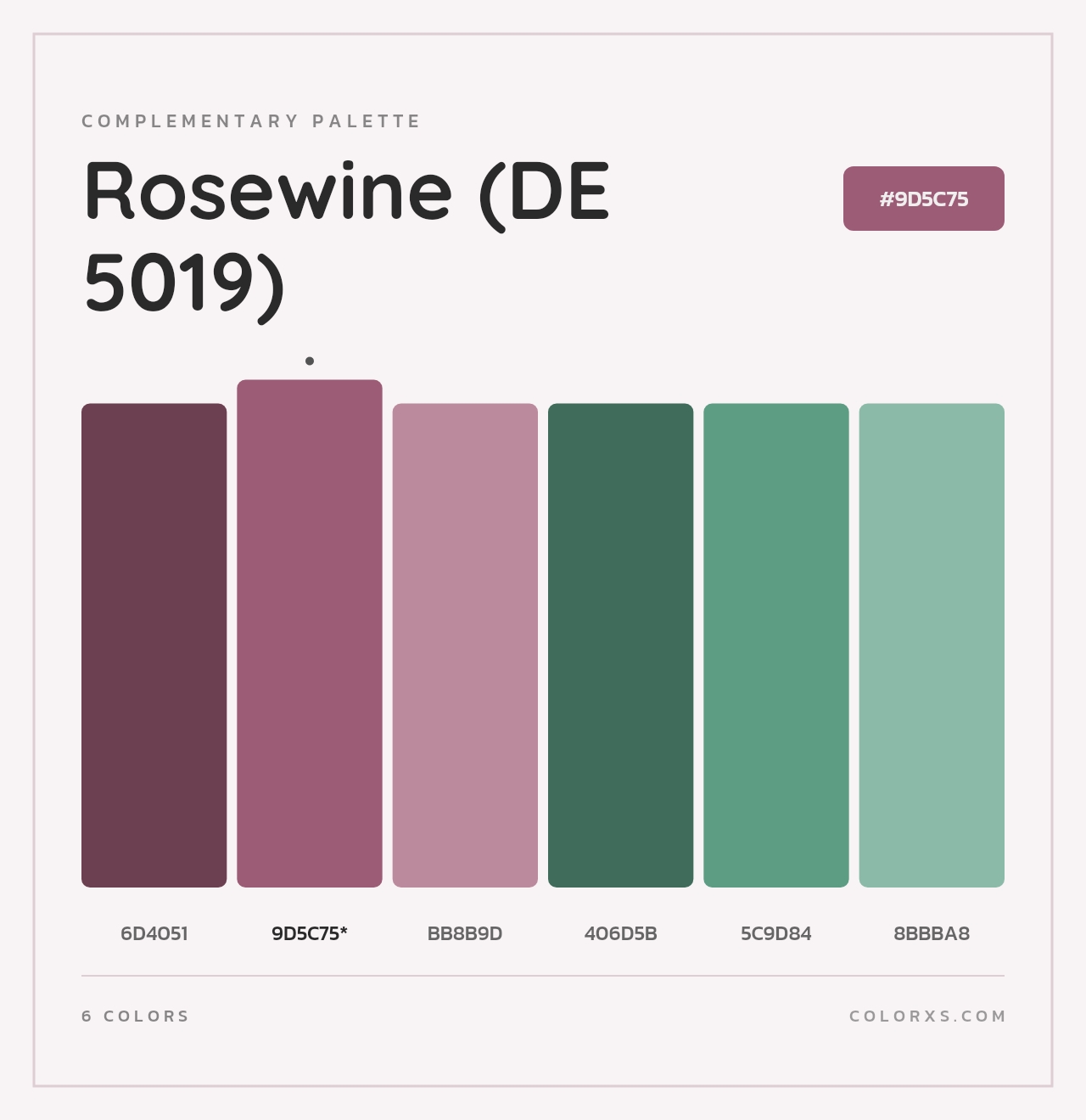Rosewine (DE 5019) - Complementary Color Palette