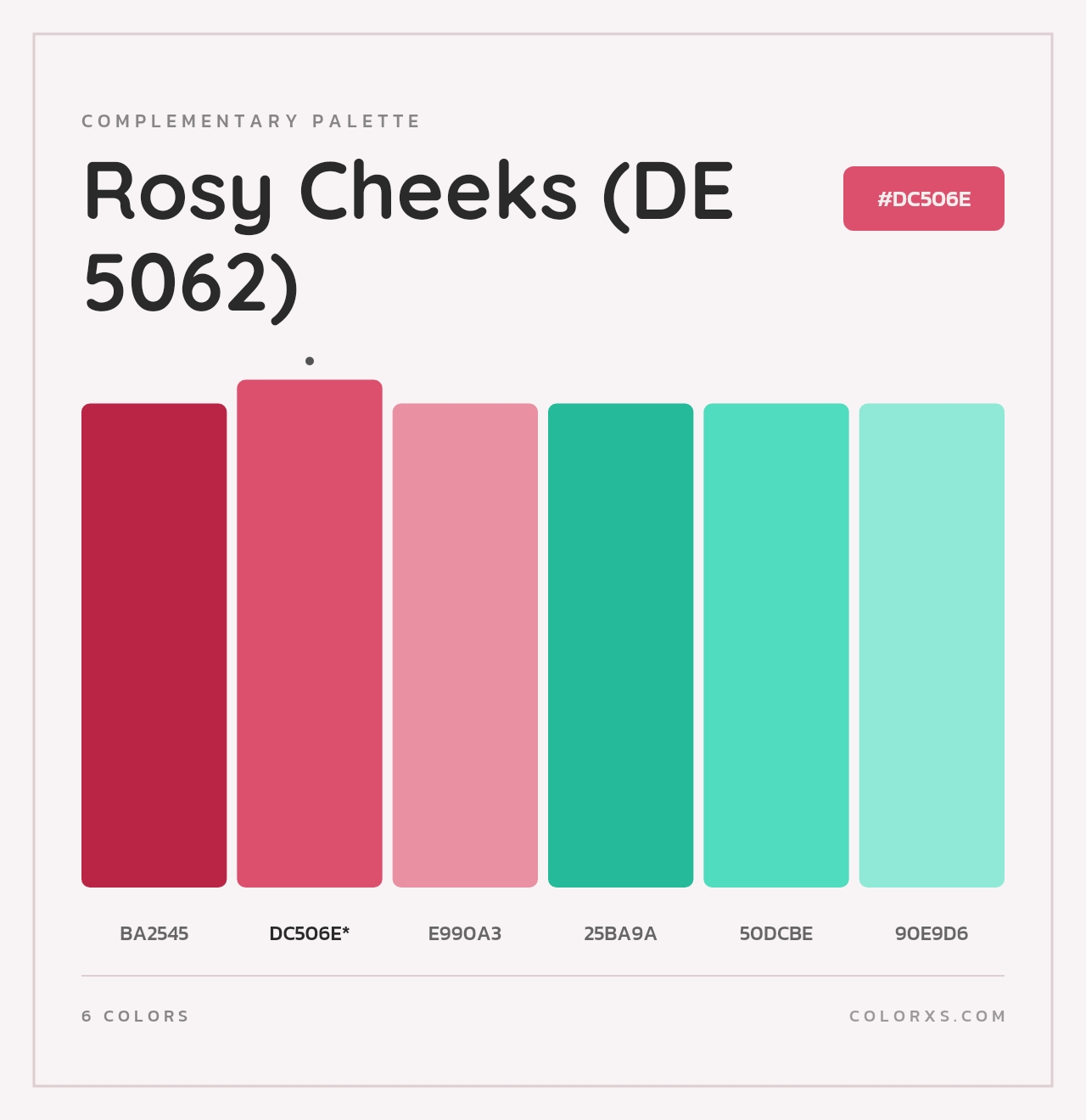 Rosy Cheeks (DE 5062) - Complementary Color Palette