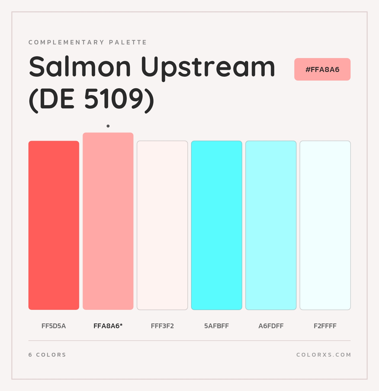 Salmon Upstream (DE 5109) - Complementary Color Palette