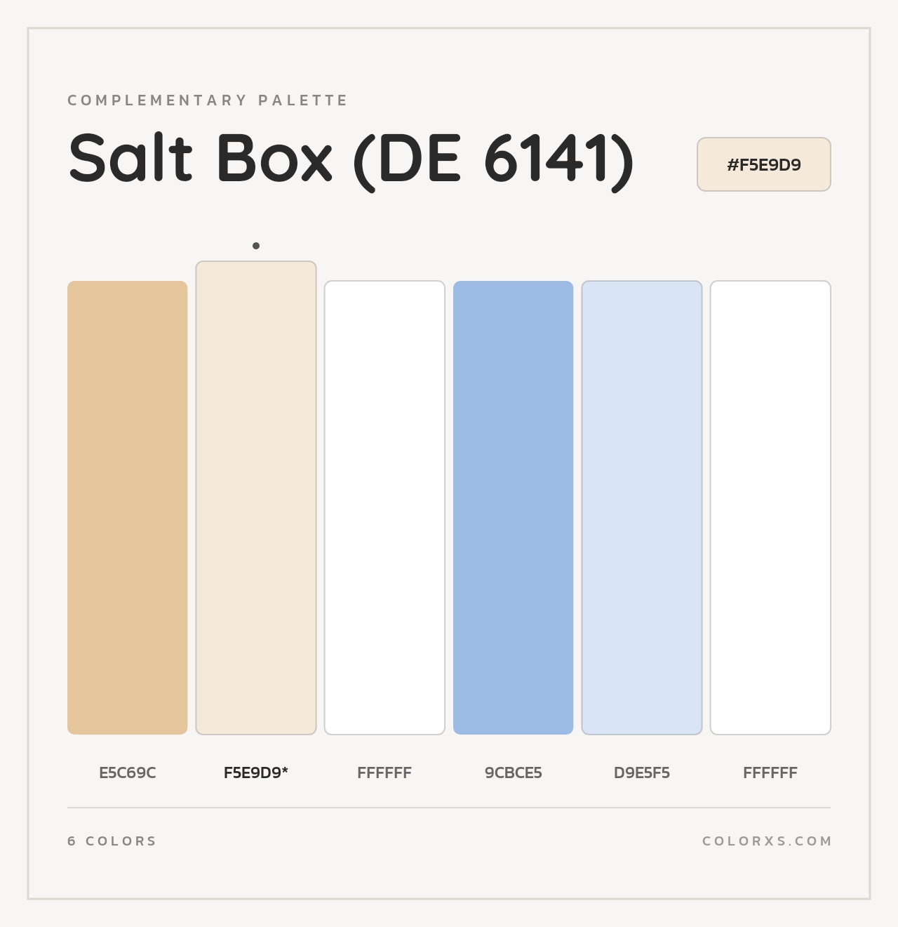 Salt Box (DE 6141) - Complementary Color Palette