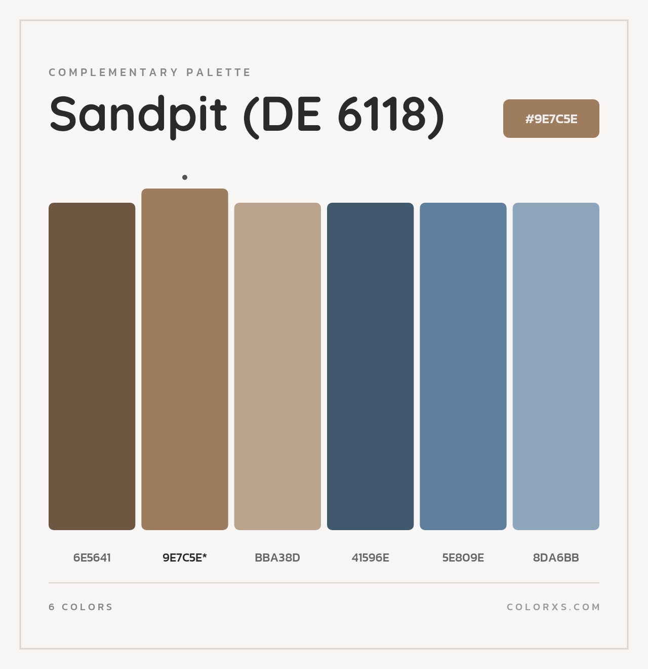 Sandpit (DE 6118) - Complementary Color Palette