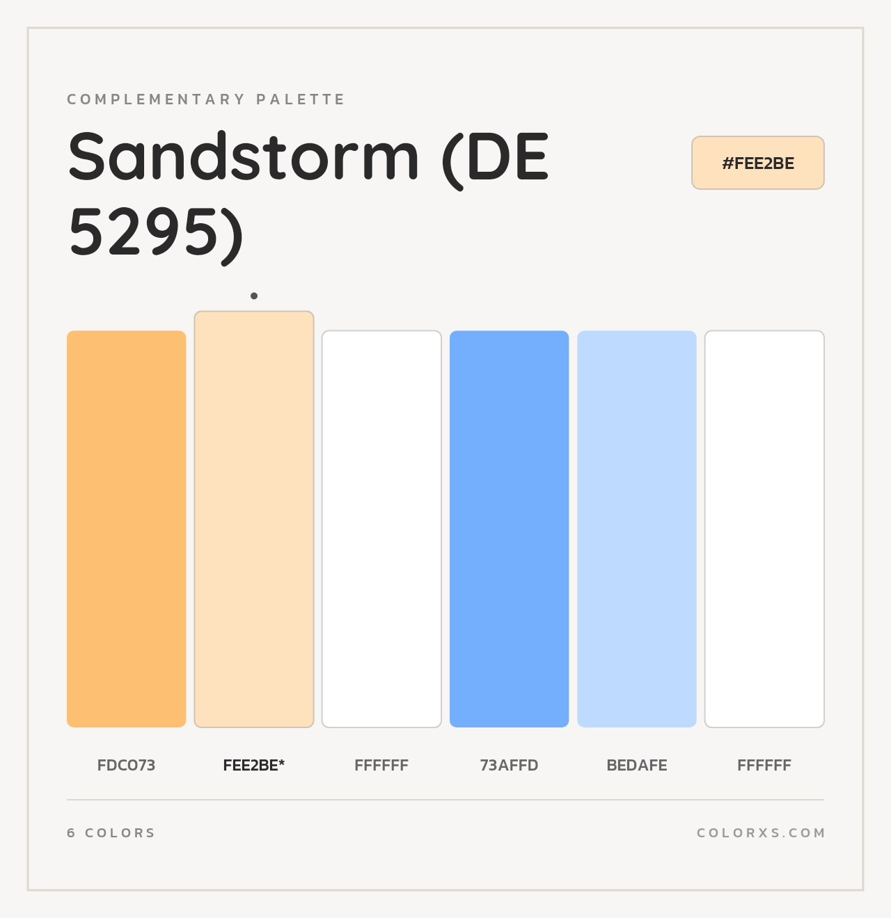 Sandstorm (DE 5295) - Complementary Color Palette