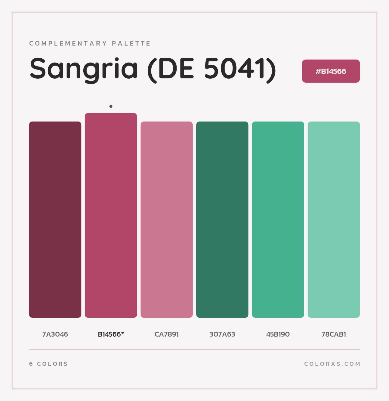 Sangria (DE 5041) - Complementary Color Palette