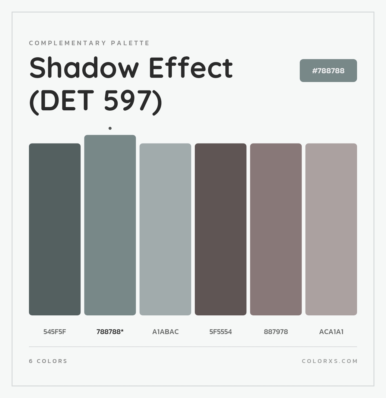 Shadow Effect (DET 597) - Complementary Color Palette