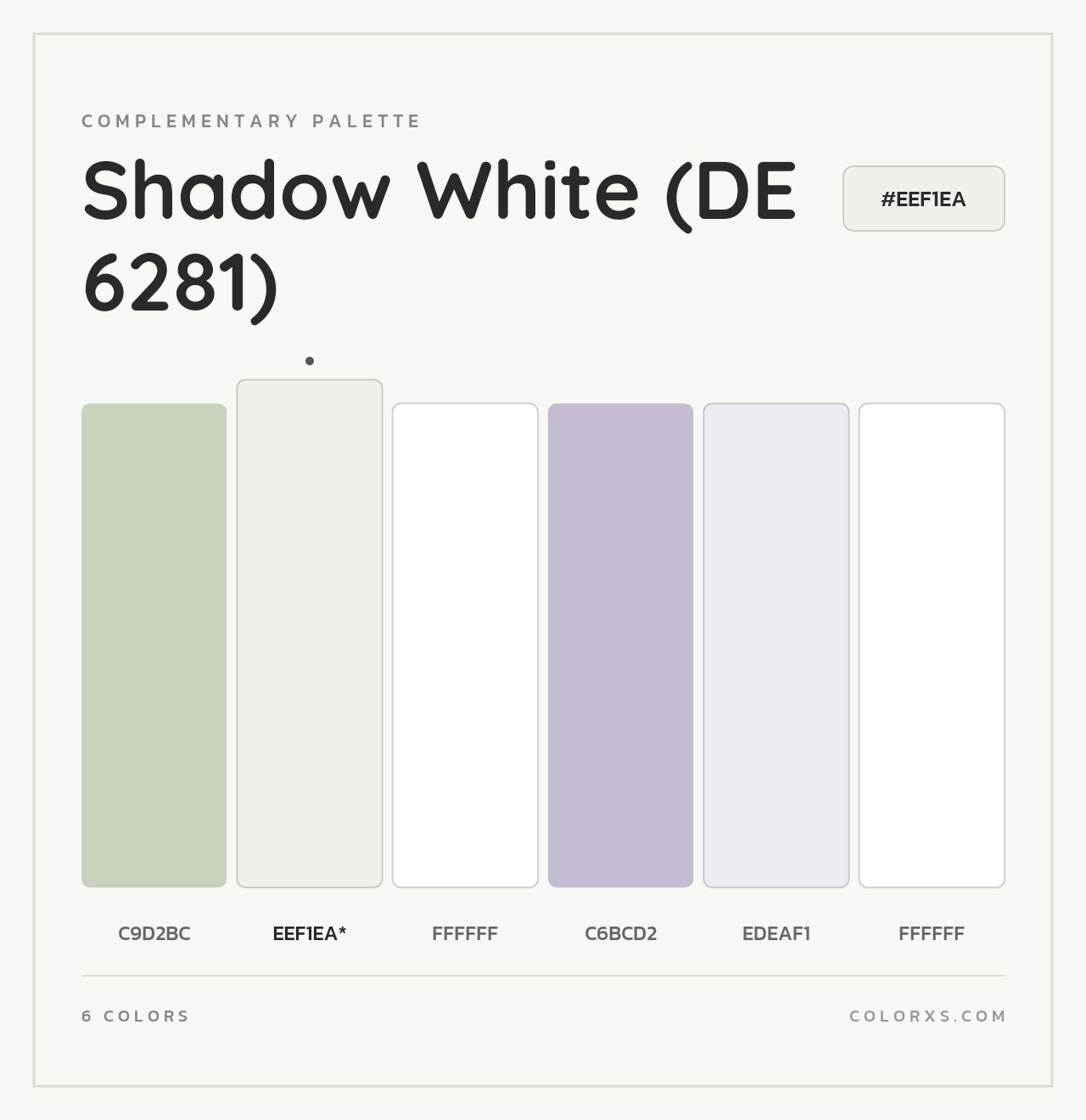 Shadow White (DE 6281) - Complementary Color Palette
