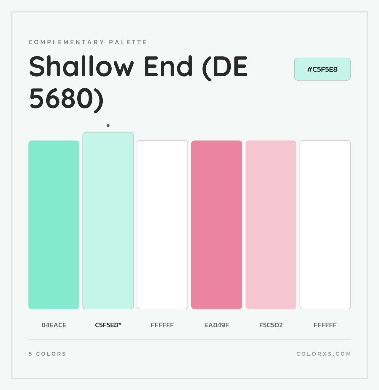 Shallow End (DE 5680) - Complementary Color Palette