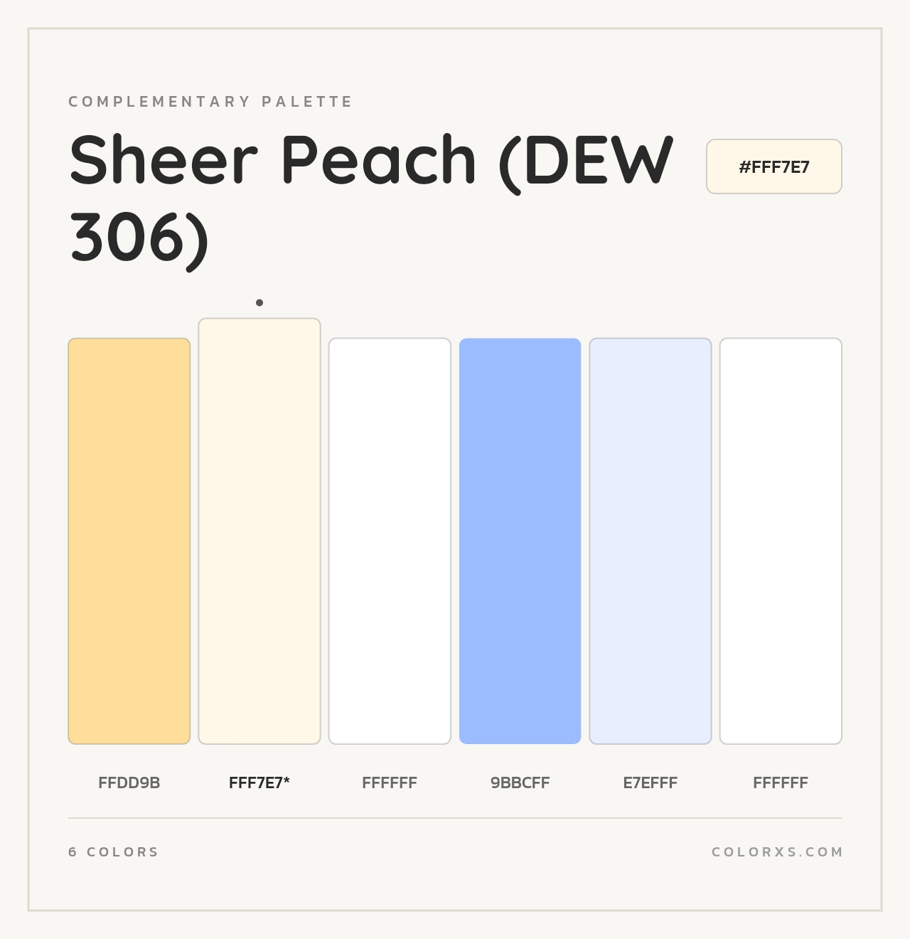 Sheer Peach (DEW 306) - Complementary Color Palette
