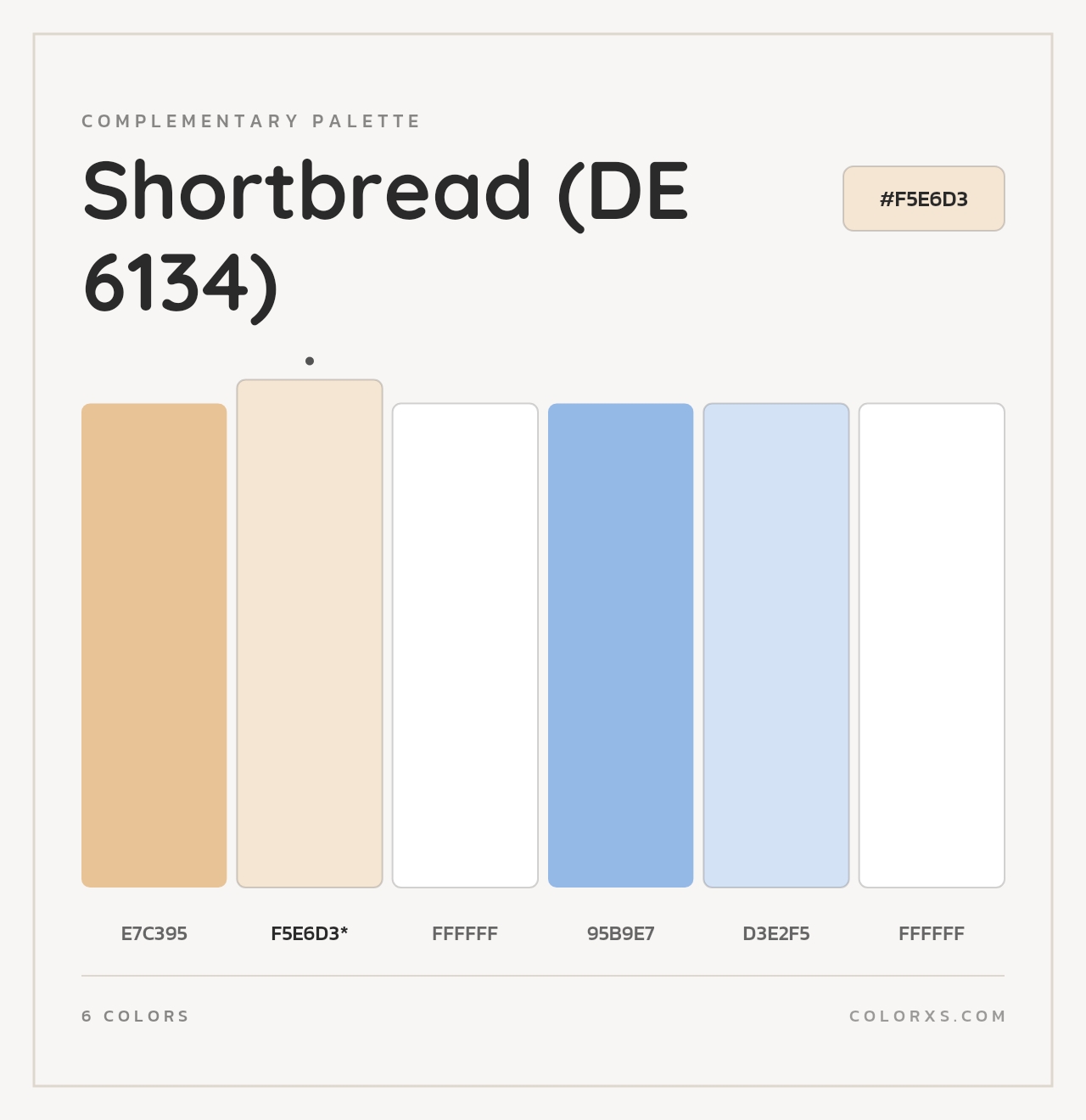 Shortbread (DE 6134) - Complementary Color Palette
