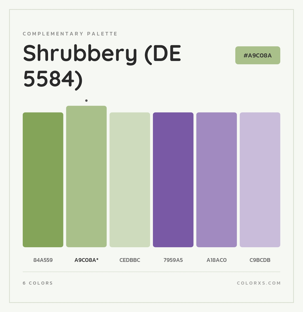 Shrubbery (DE 5584) - Complementary Color Palette