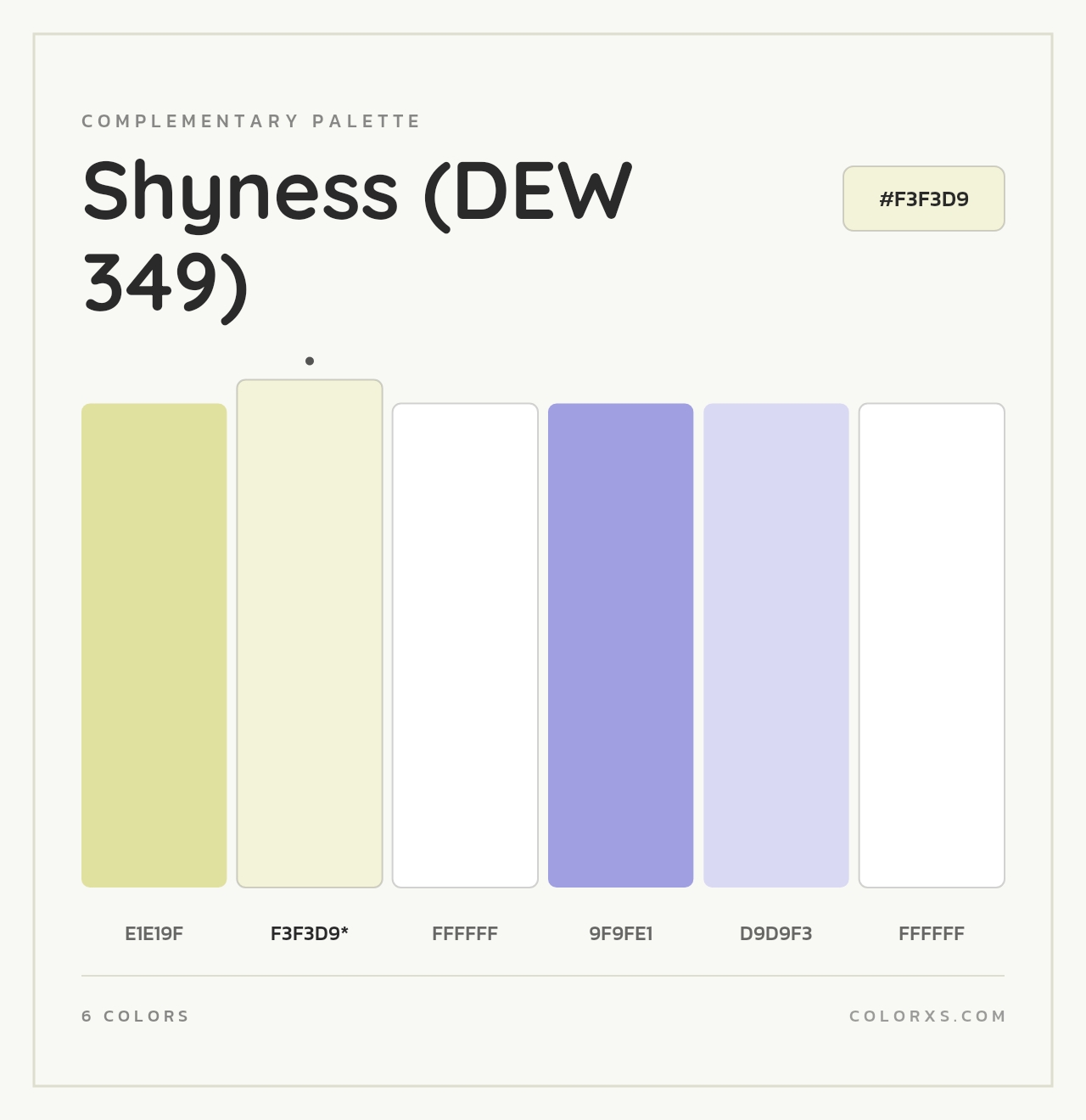Shyness (DEW 349) - Complementary Color Palette