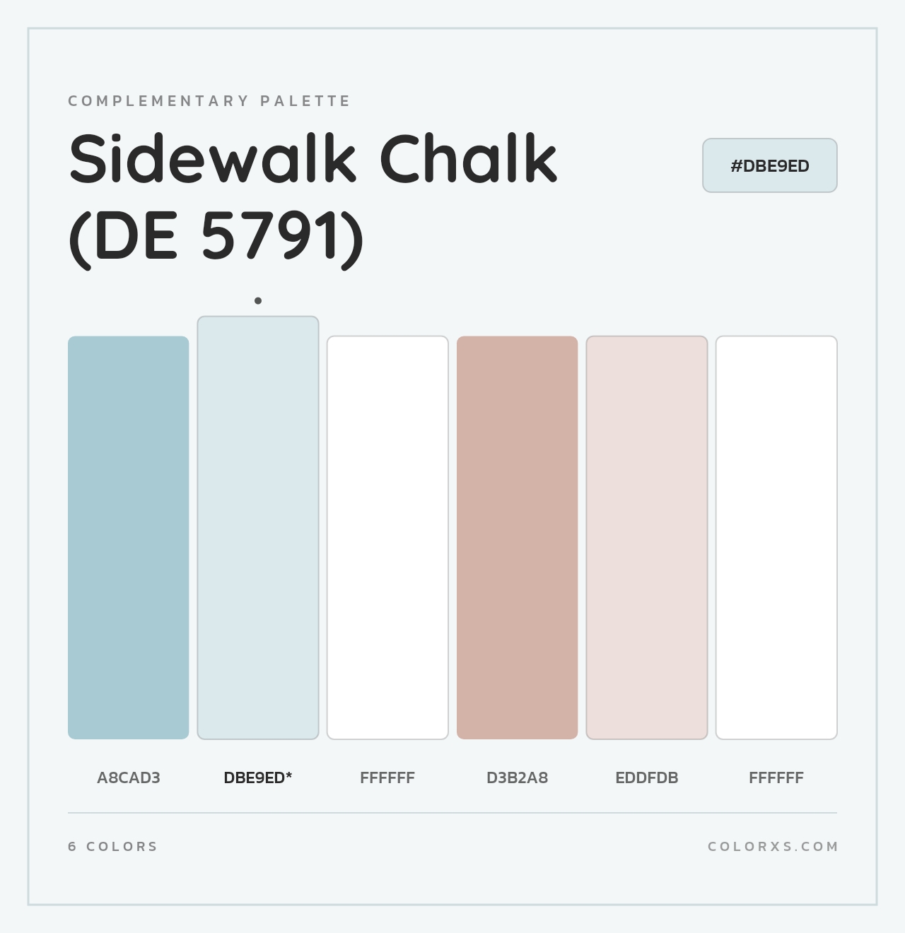 Sidewalk Chalk (DE 5791) - Complementary Color Palette