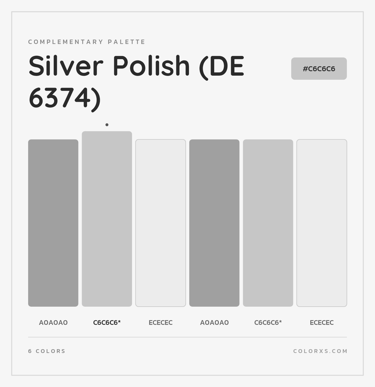 Silver Polish (DE 6374) - Complementary Color Palette