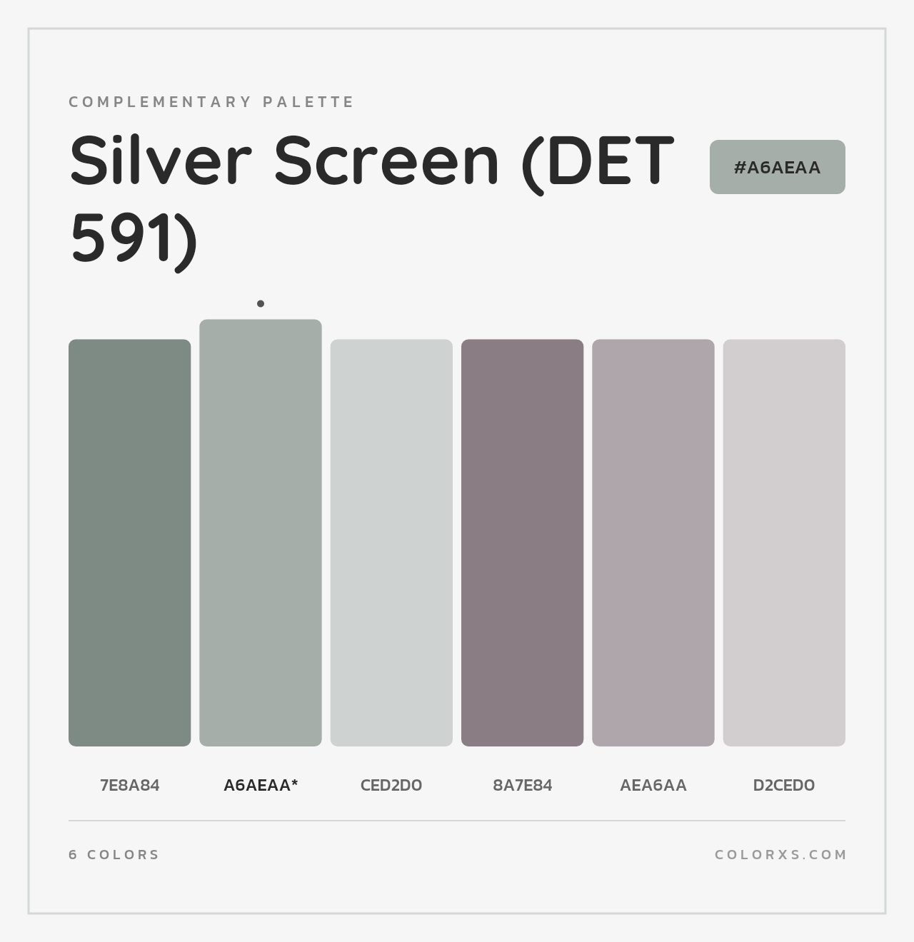 Silver Screen (DET 591) - Complementary Color Palette