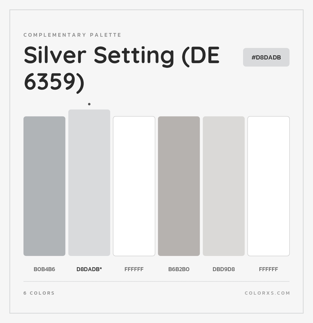 Silver Setting (DE 6359) - Complementary Color Palette