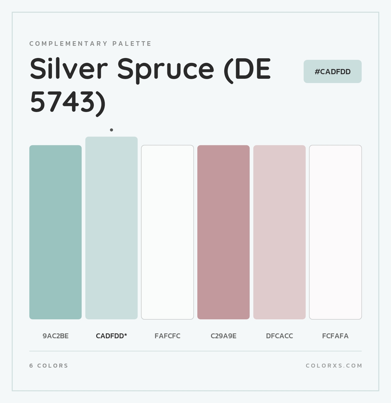 Silver Spruce (DE 5743) - Complementary Color Palette