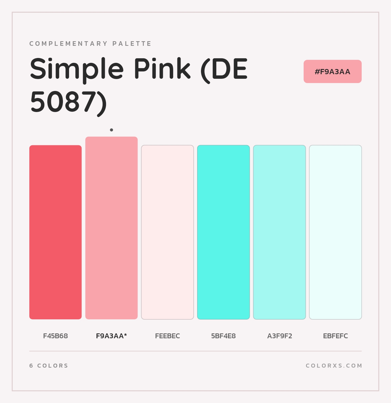 Simple Pink (DE 5087) - Complementary Color Palette