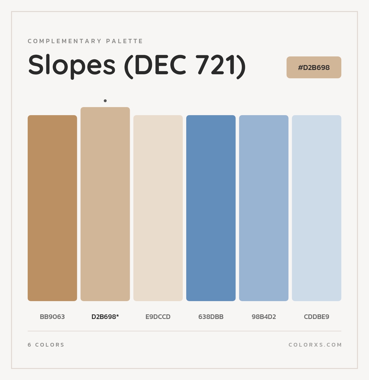 Slopes (DEC 721) - Complementary Color Palette