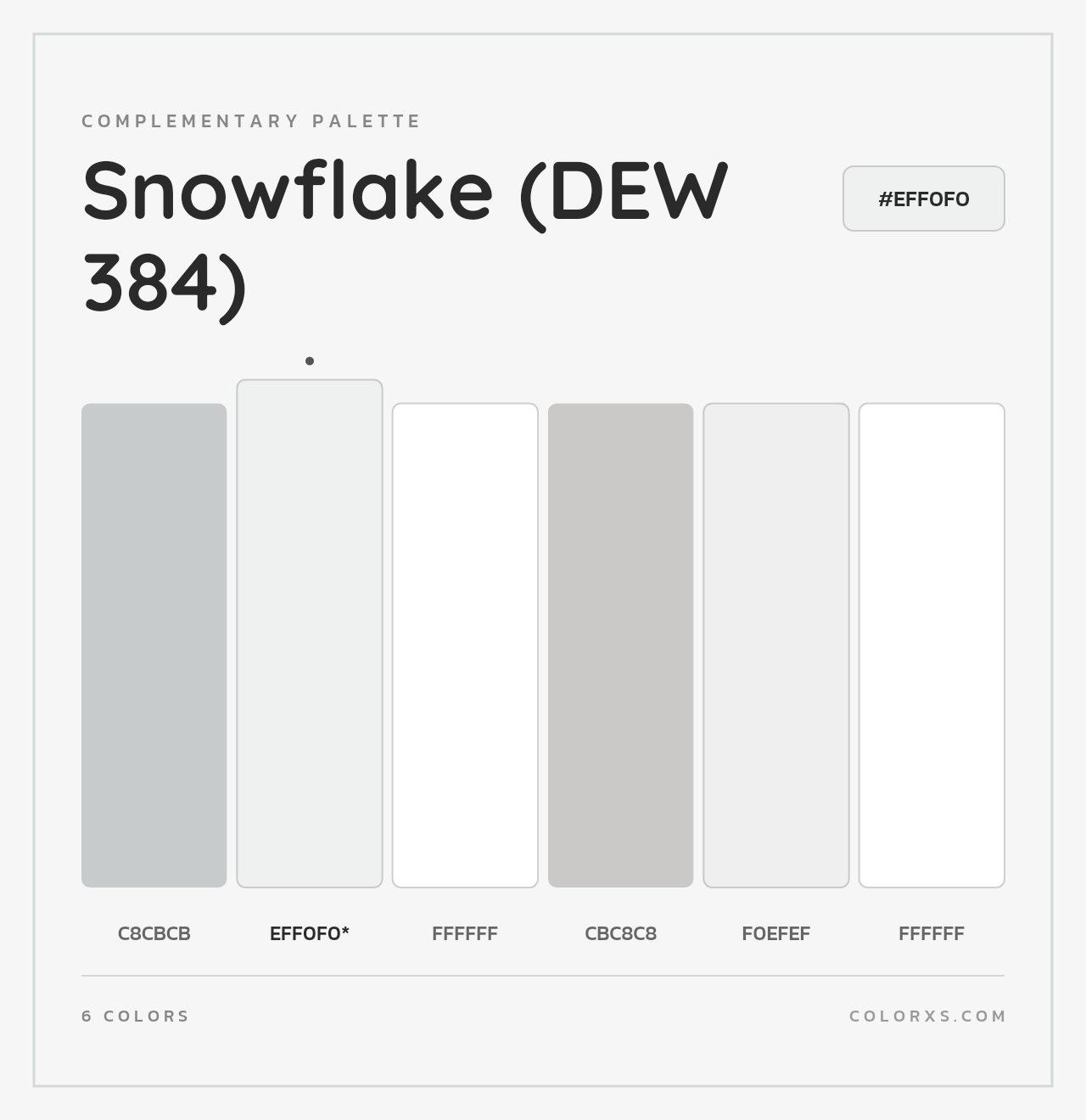 Snowflake (DEW 384) - Complementary Color Palette