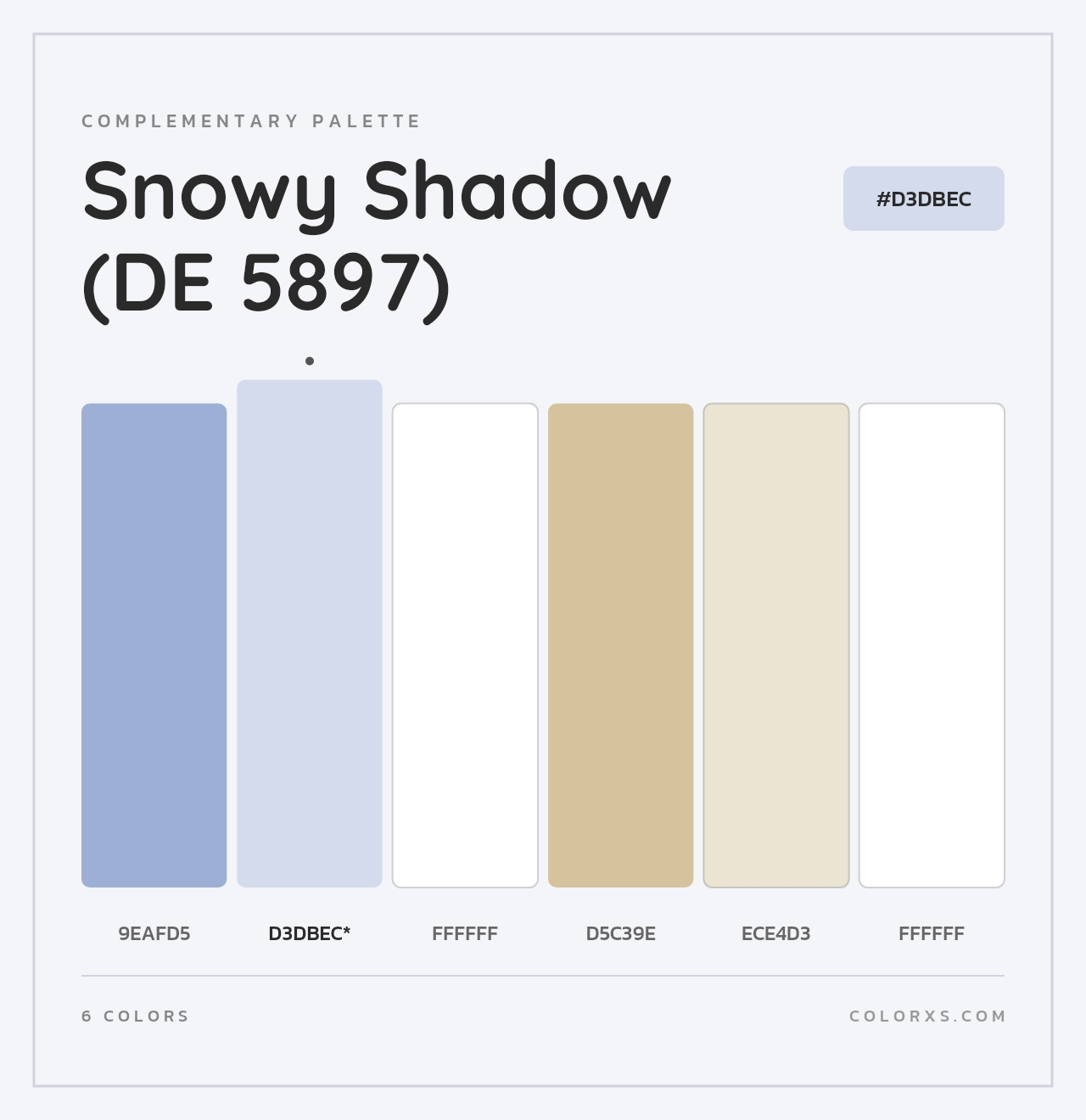 Snowy Shadow (DE 5897) - Complementary Color Palette