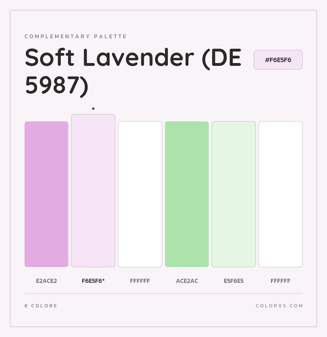 Soft Lavender (DE 5987) - Complementary Color Palette