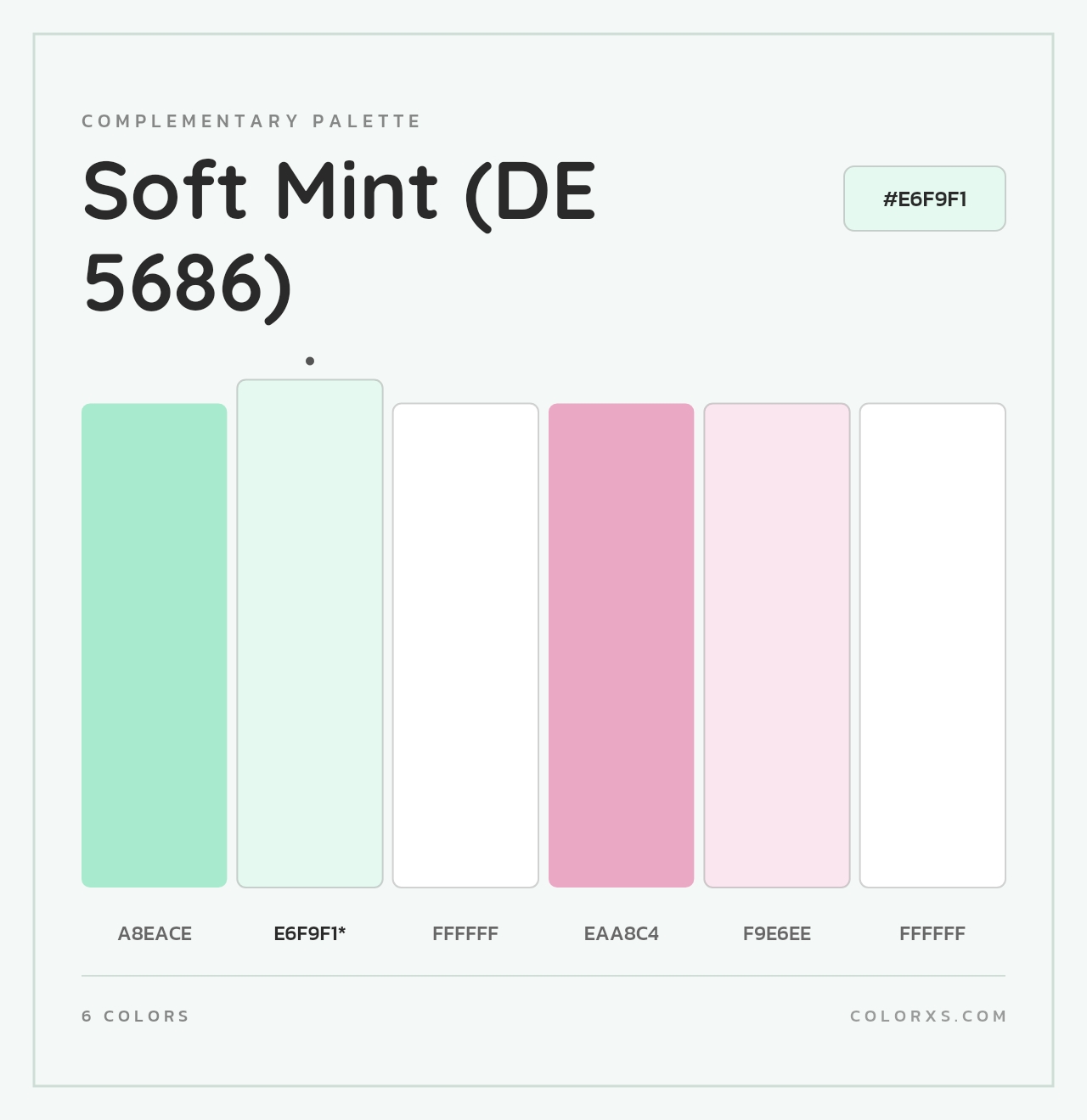 Soft Mint (DE 5686) - Complementary Color Palette