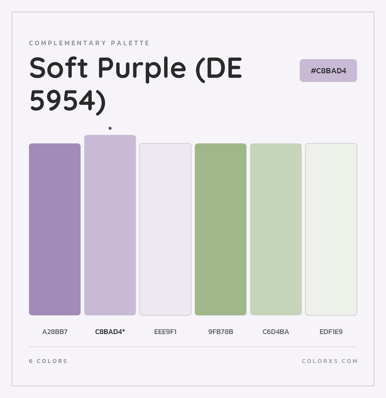 Soft Purple (DE 5954) - Complementary Color Palette